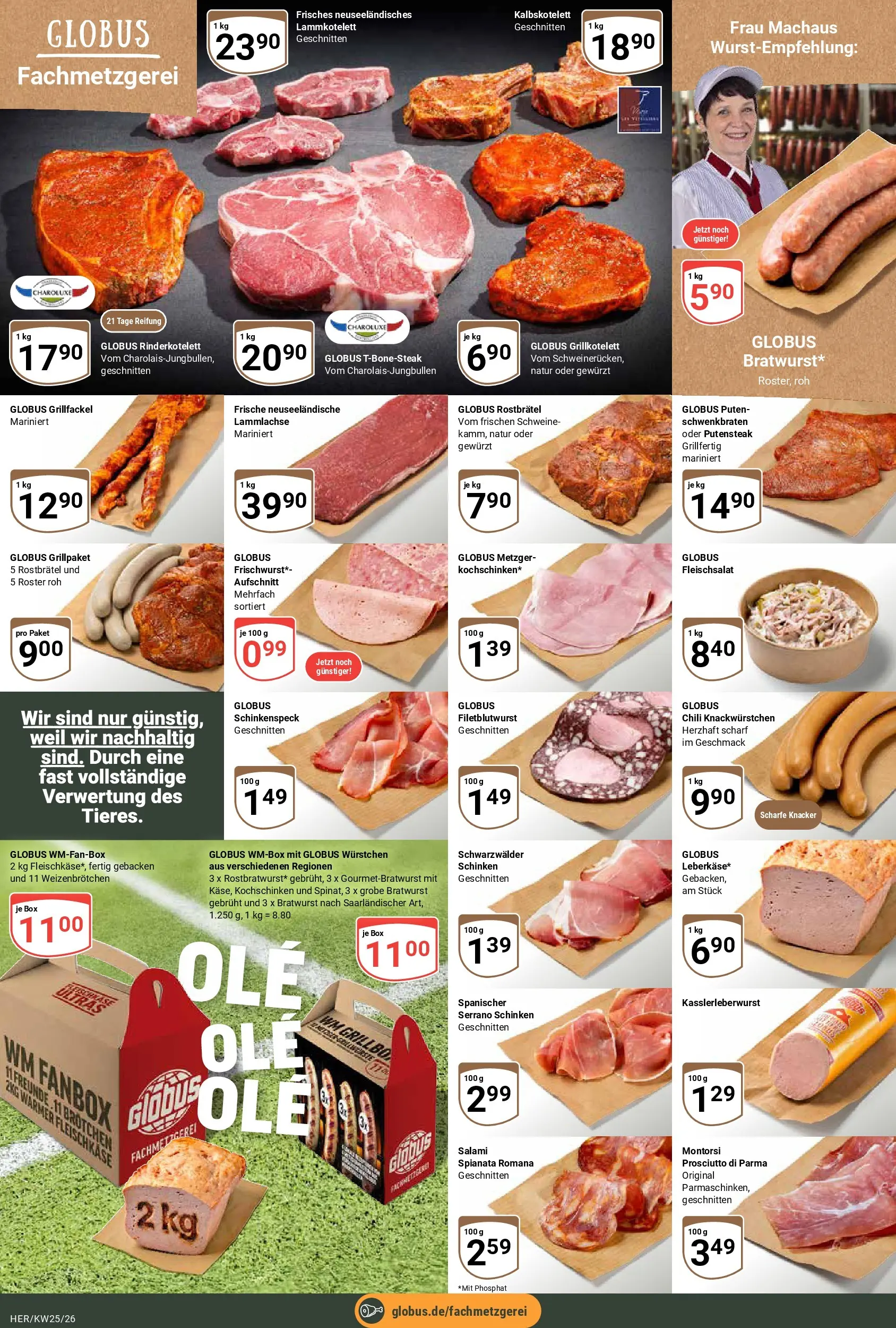 Globus Prospekt Hermsdorf (ab 15.06.2026) » Angebote online | Seite: 7 | Produkte: Bratwurst, Chili, Salami, Schinken