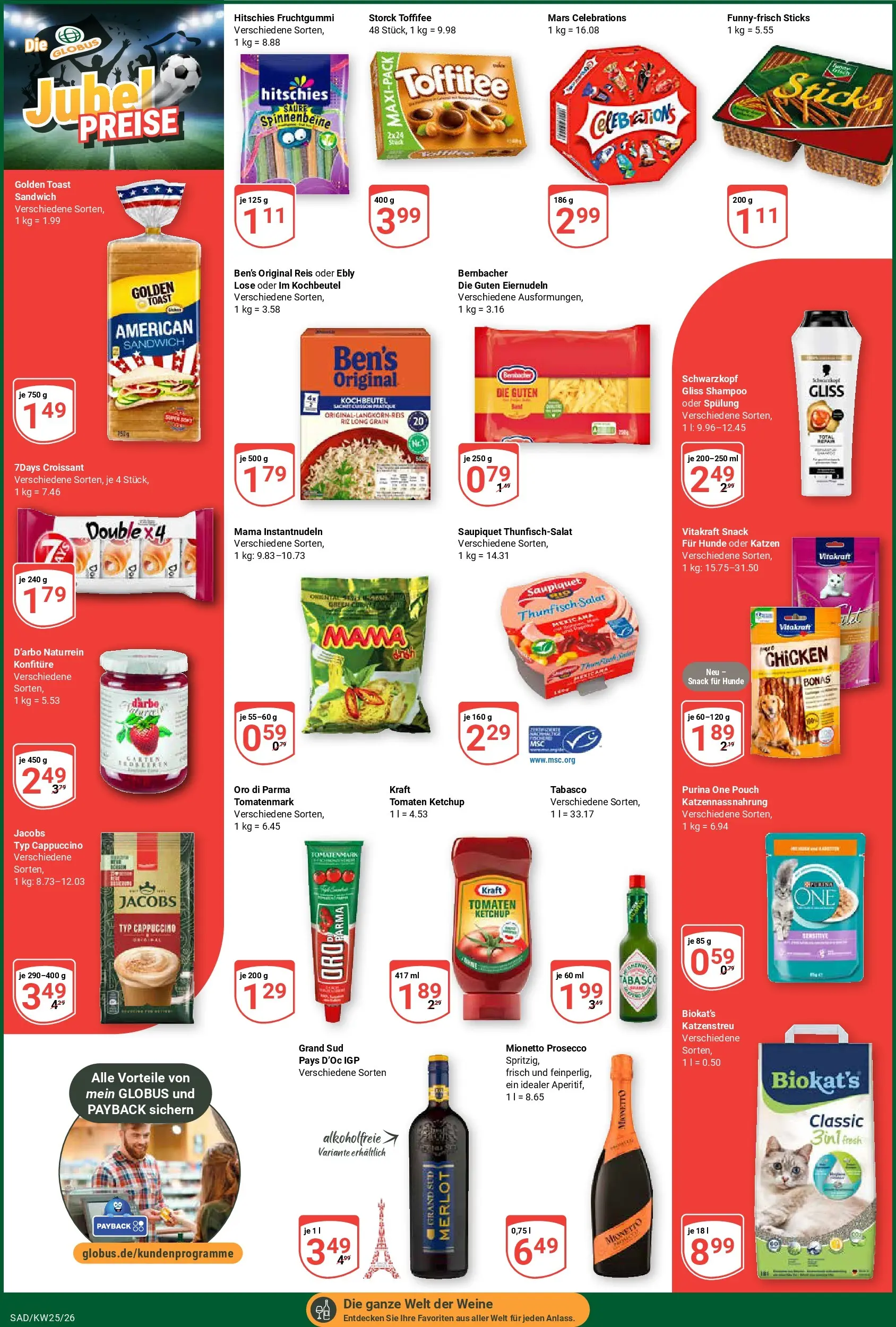 Globus Prospekt Schwandorf (ab 15.06.2026) » Angebote online | Seite: 4 | Produkte: Thunfisch, Tomaten, Prosecco, Salat