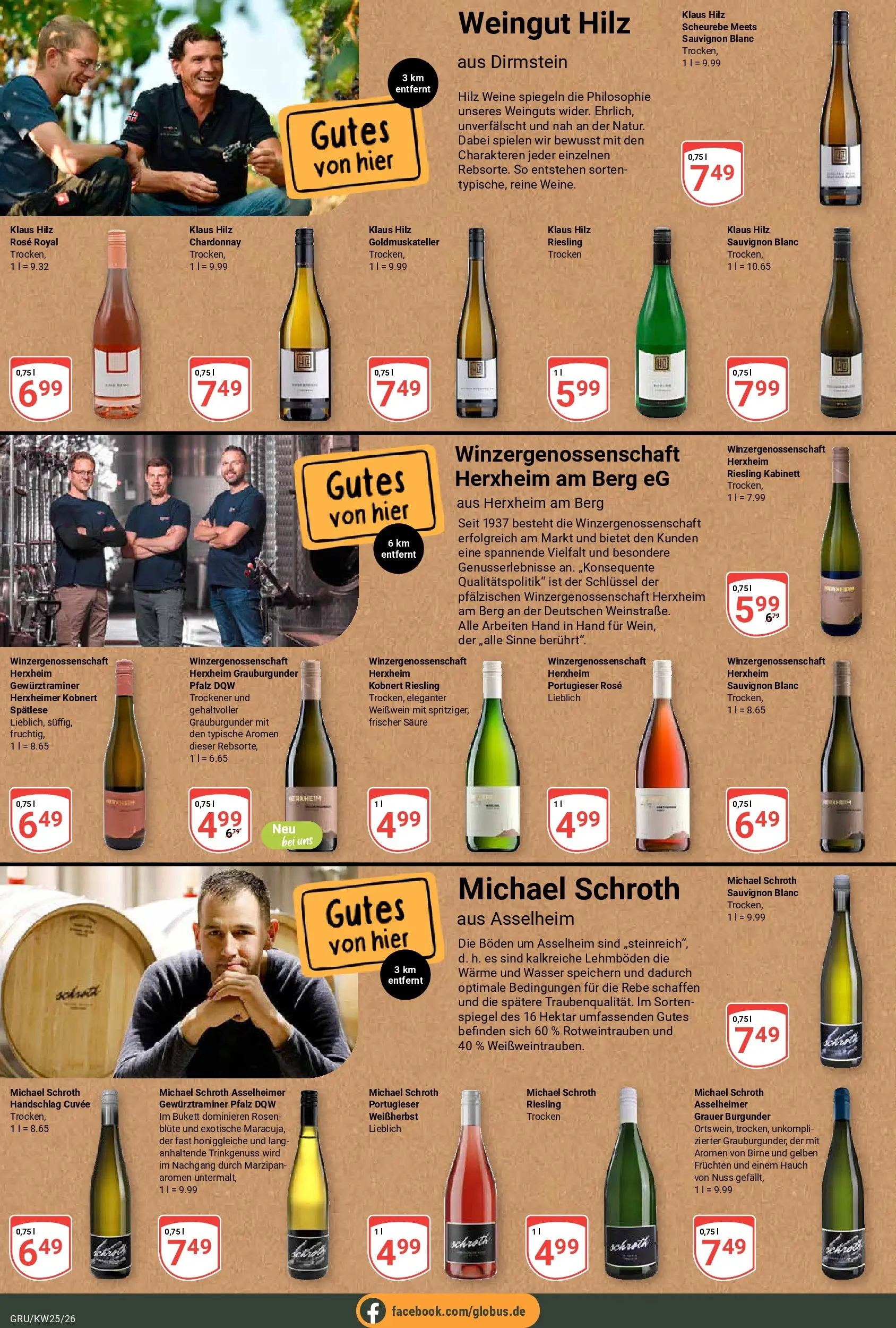 Globus Prospekt Grünstadt (ab 14.06.2026) » Angebote online | Seite: 19 | Produkte: Weißwein, Spiegel, Wasser, Birne