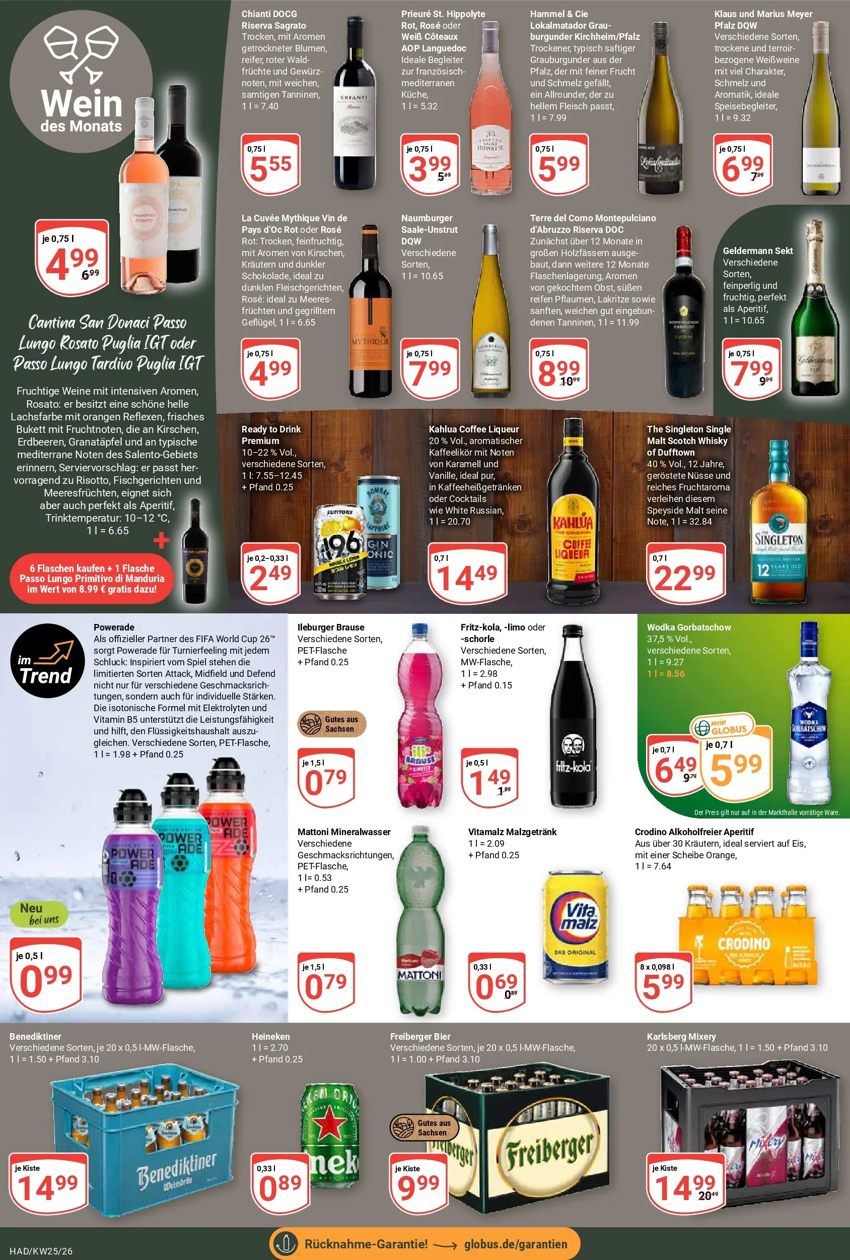 Globus Prospekt Halle (saale) (ab 15.06.2026) » Angebote online | Seite: 18 | Produkte: Whisky, Bier, Heineken, Nüsse