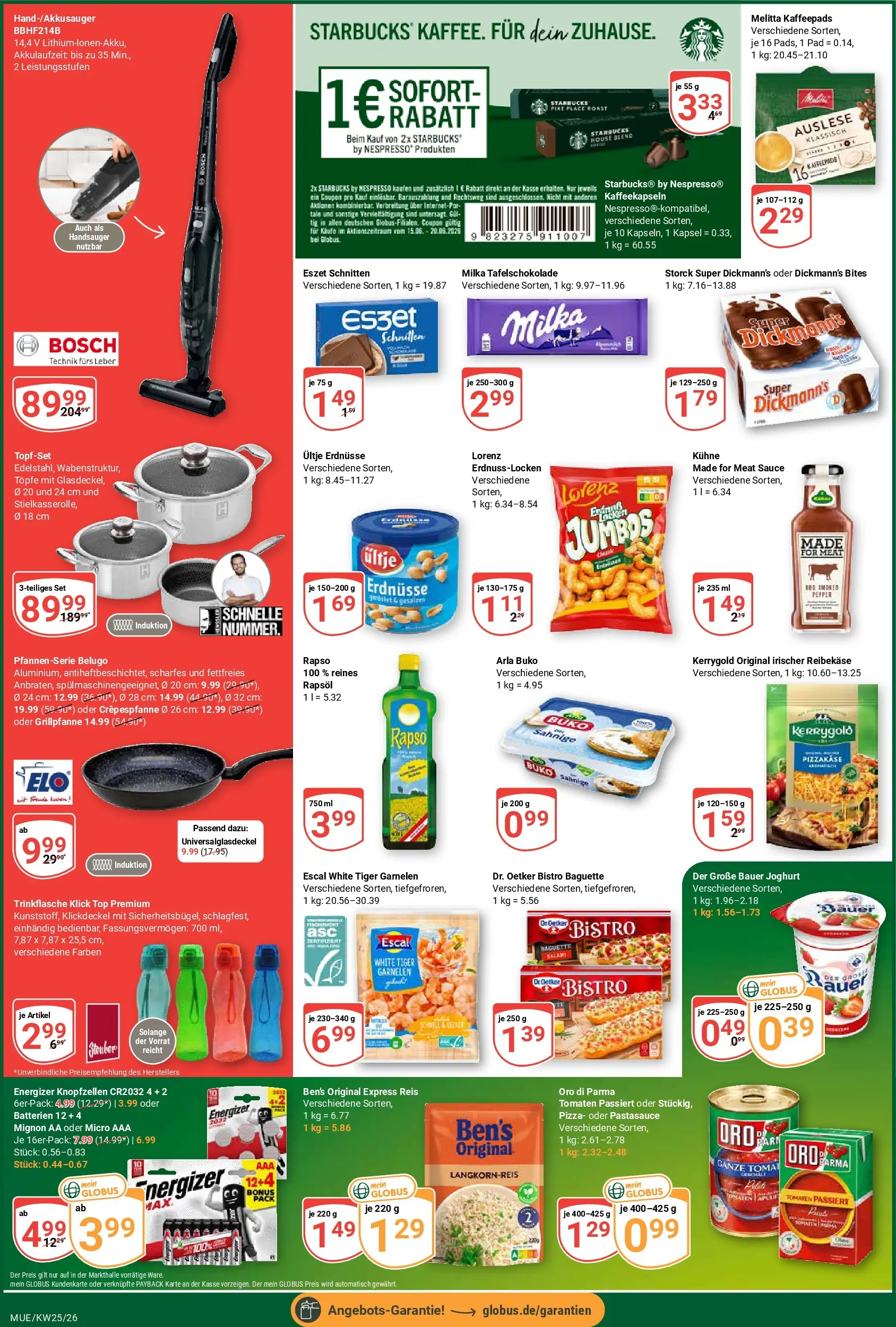 Globus Prospekt Mühldorf (ab 15.06.2026) » Angebote online | Seite: 3 | Produkte: Top, Melitta, Rapsöl, Garnelen