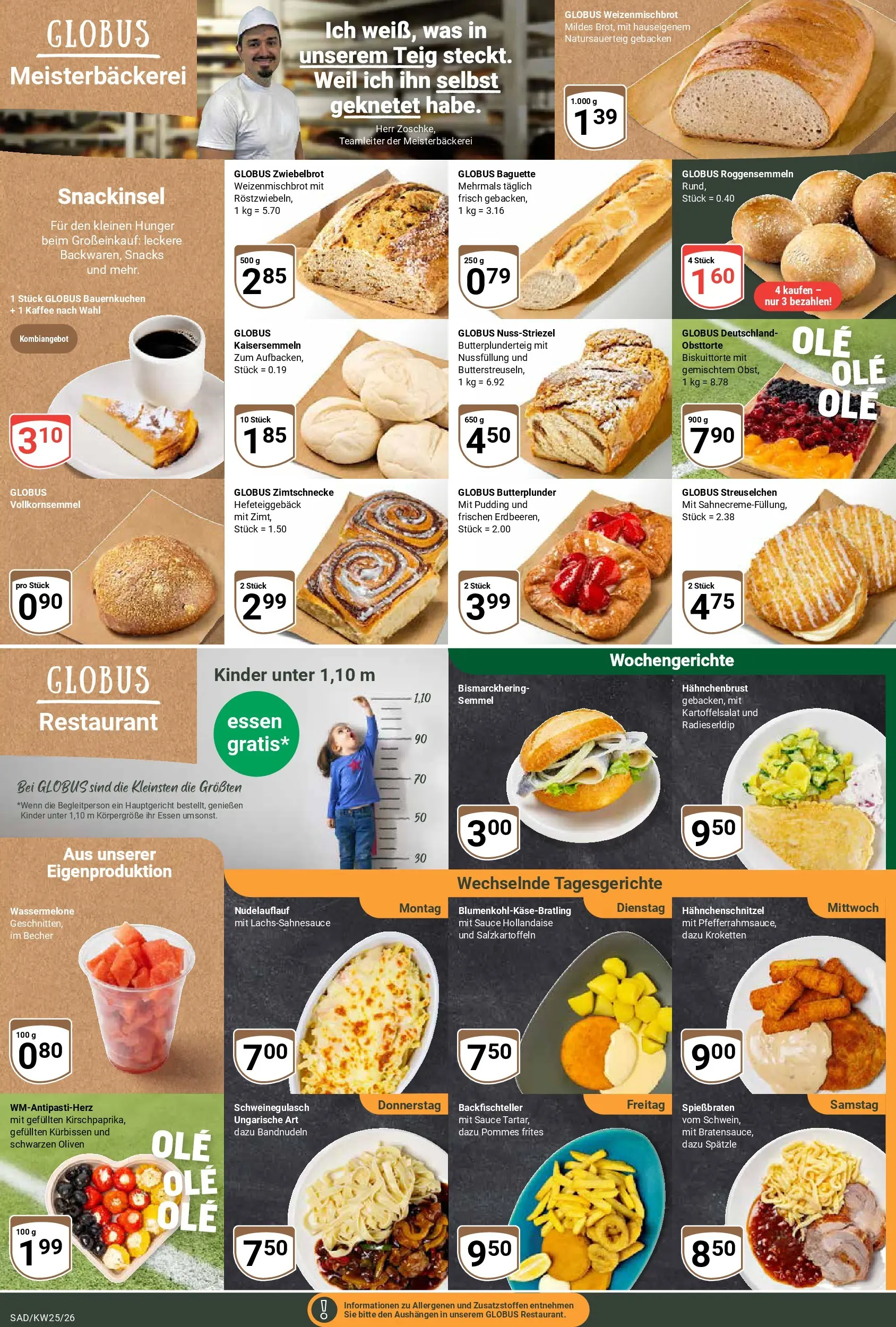 Globus Prospekt Schwandorf (ab 15.06.2026) » Angebote online | Seite: 8 | Produkte: Schweinegulasch, Pommes, Baguette, Hahnchenbrust
