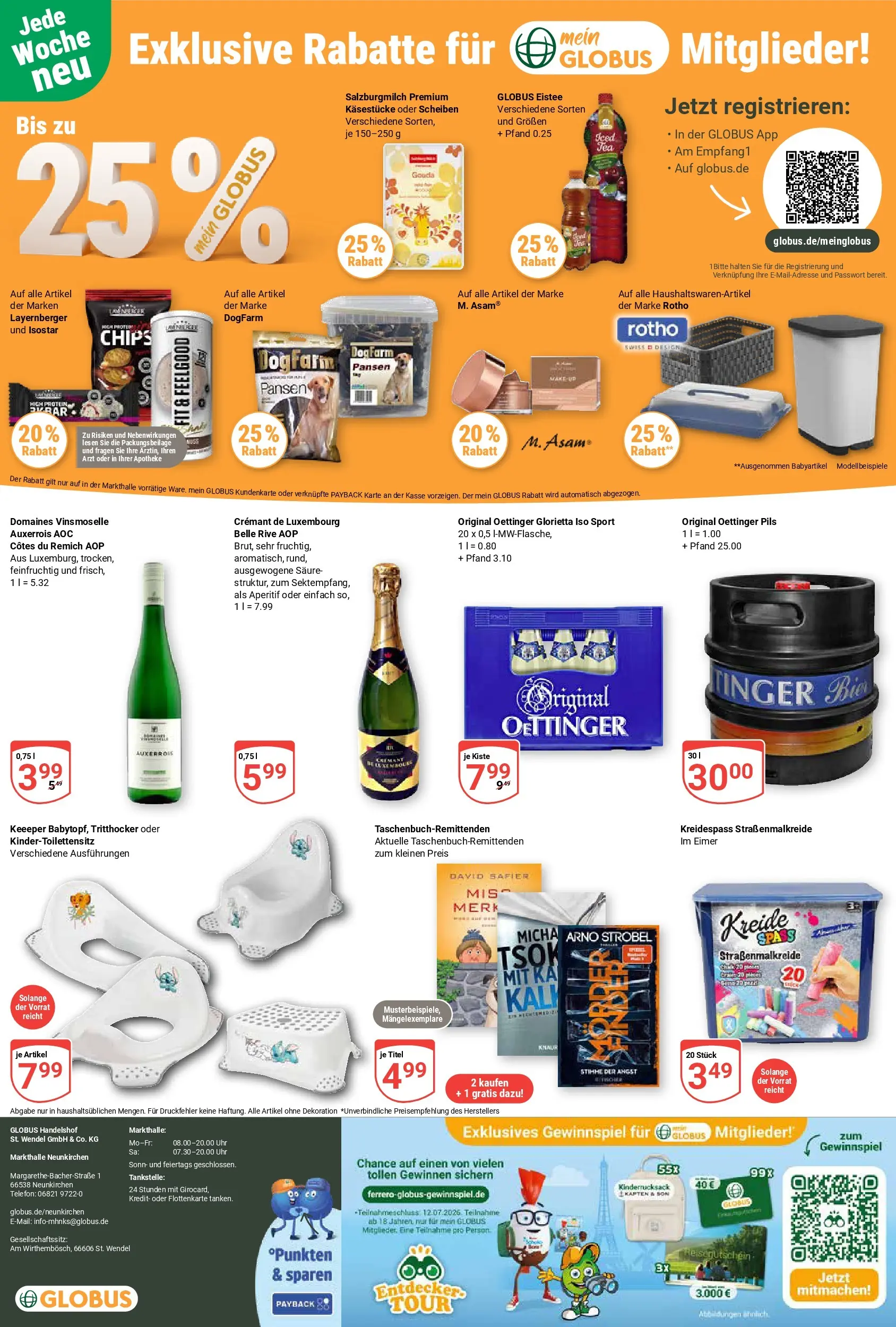 Globus Prospekt Neunkirchen (ab 15.06.2026) » Angebote online | Seite: 25 | Produkte: Pils, Oettinger, Telefon, Uhr