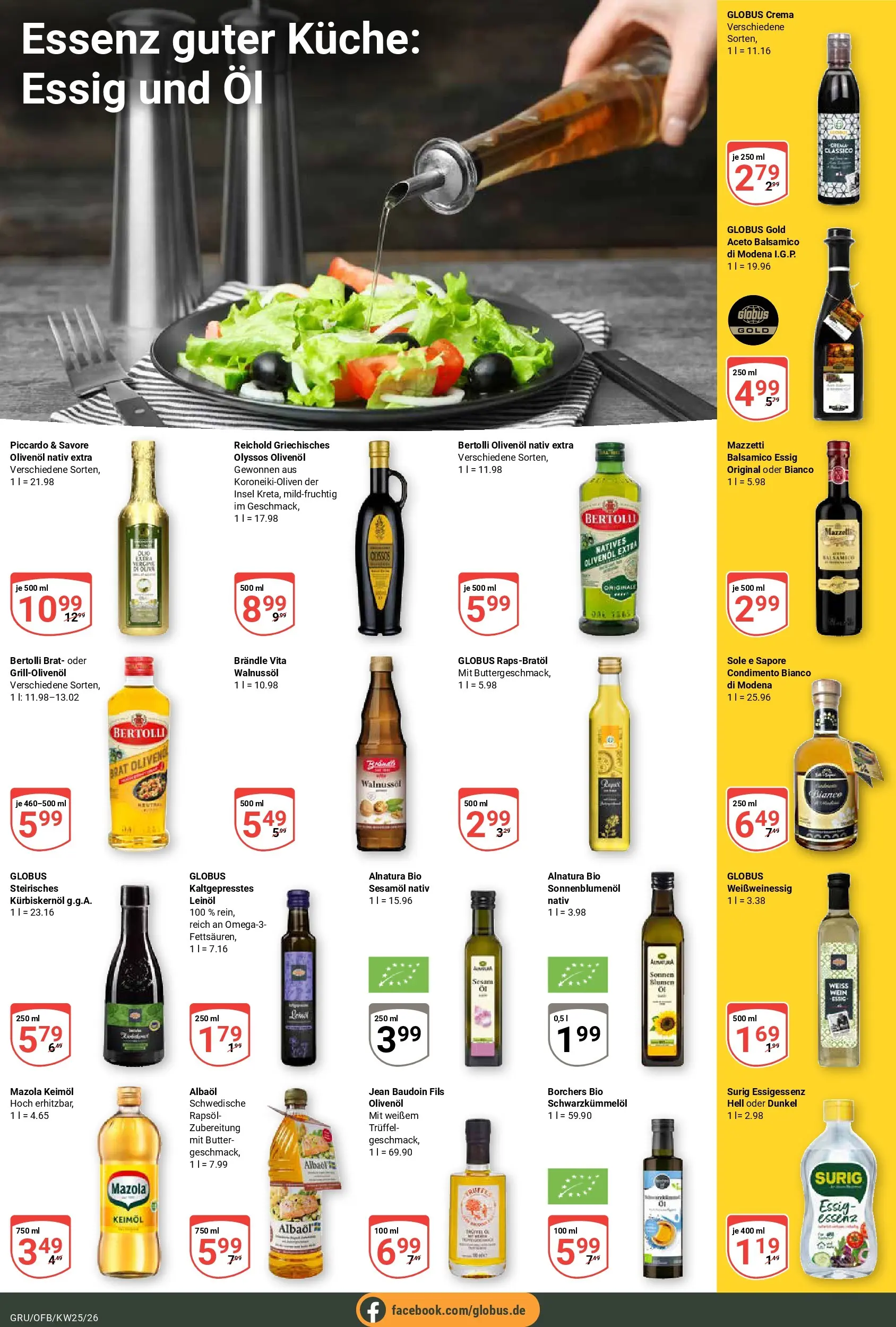 Globus Prospekt Grünstadt (ab 14.06.2026) » Angebote online | Seite: 24 | Produkte: Öl, Leinöl, Sonnenblumenol, Blumen