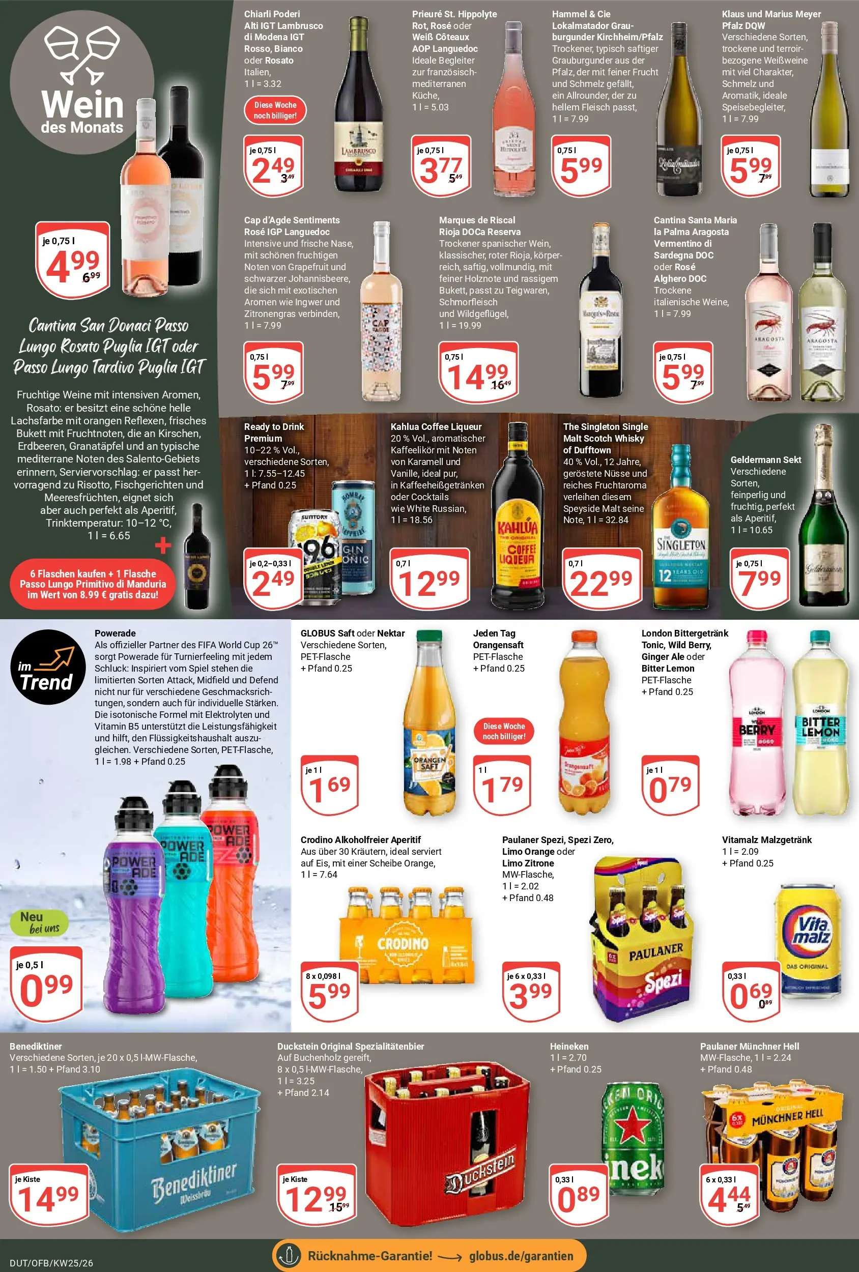 Globus Prospekt Wetzlar-Dutenhofen (ab 15.06.2026) » Angebote online | Seite: 20 | Produkte: Spiel, Heineken, Nüsse, Paulaner