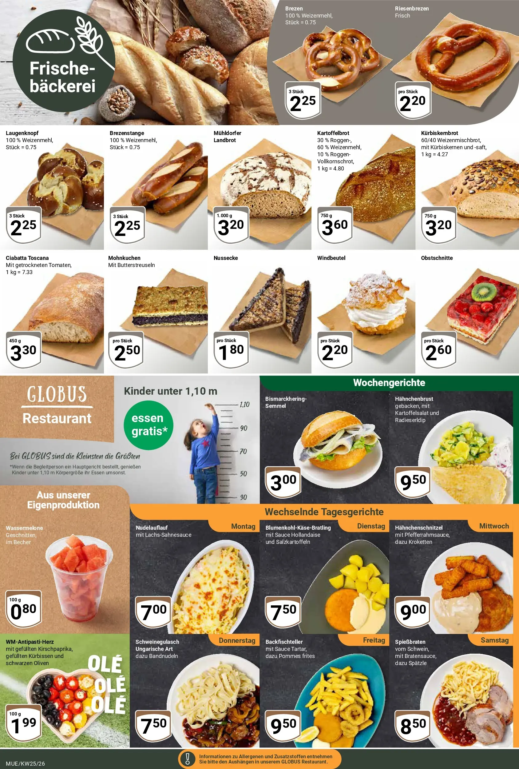 Globus Prospekt Mühldorf (ab 15.06.2026) » Angebote online | Seite: 8 | Produkte: Schweinegulasch, Bäckerei, Pommes frites, Hahnchenbrust