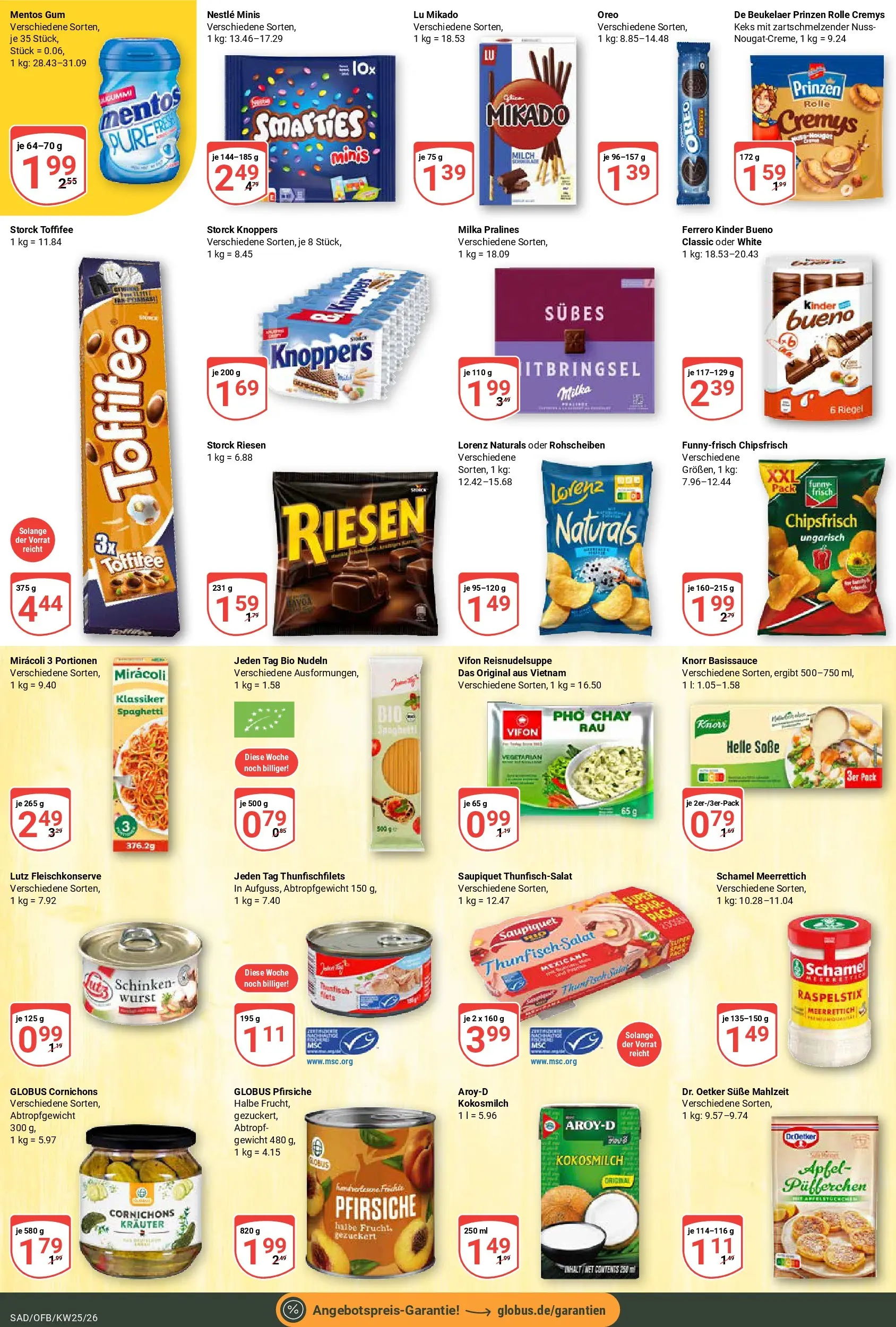 Globus Prospekt Schwandorf (ab 15.06.2026) » Angebote online | Seite: 14 | Produkte: Gewicht, Knorr, Wurst, Toffifee