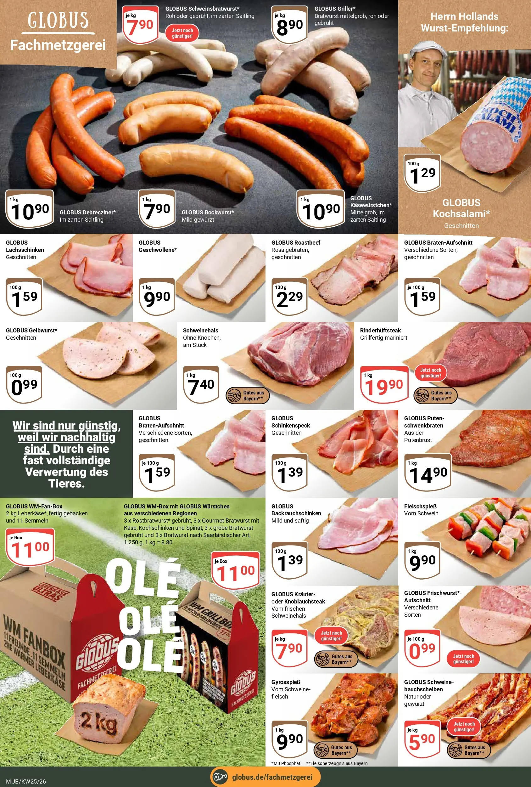 Globus Prospekt Mühldorf (ab 15.06.2026) » Angebote online | Seite: 10 | Produkte: Box, Bratwurst, Roastbeef, Leberkase