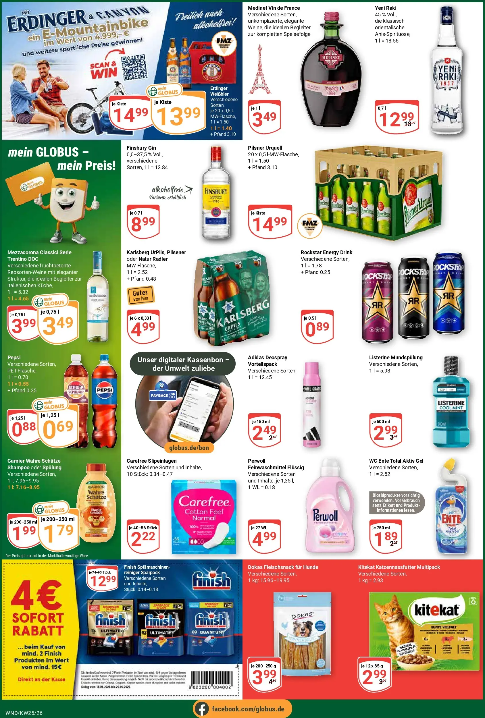 Globus Prospekt St. Wendel (ab 14.06.2026) » Angebote online | Seite: 9 | Produkte: Rockstar energy, Rockstar, Radler, Pilsner urquell