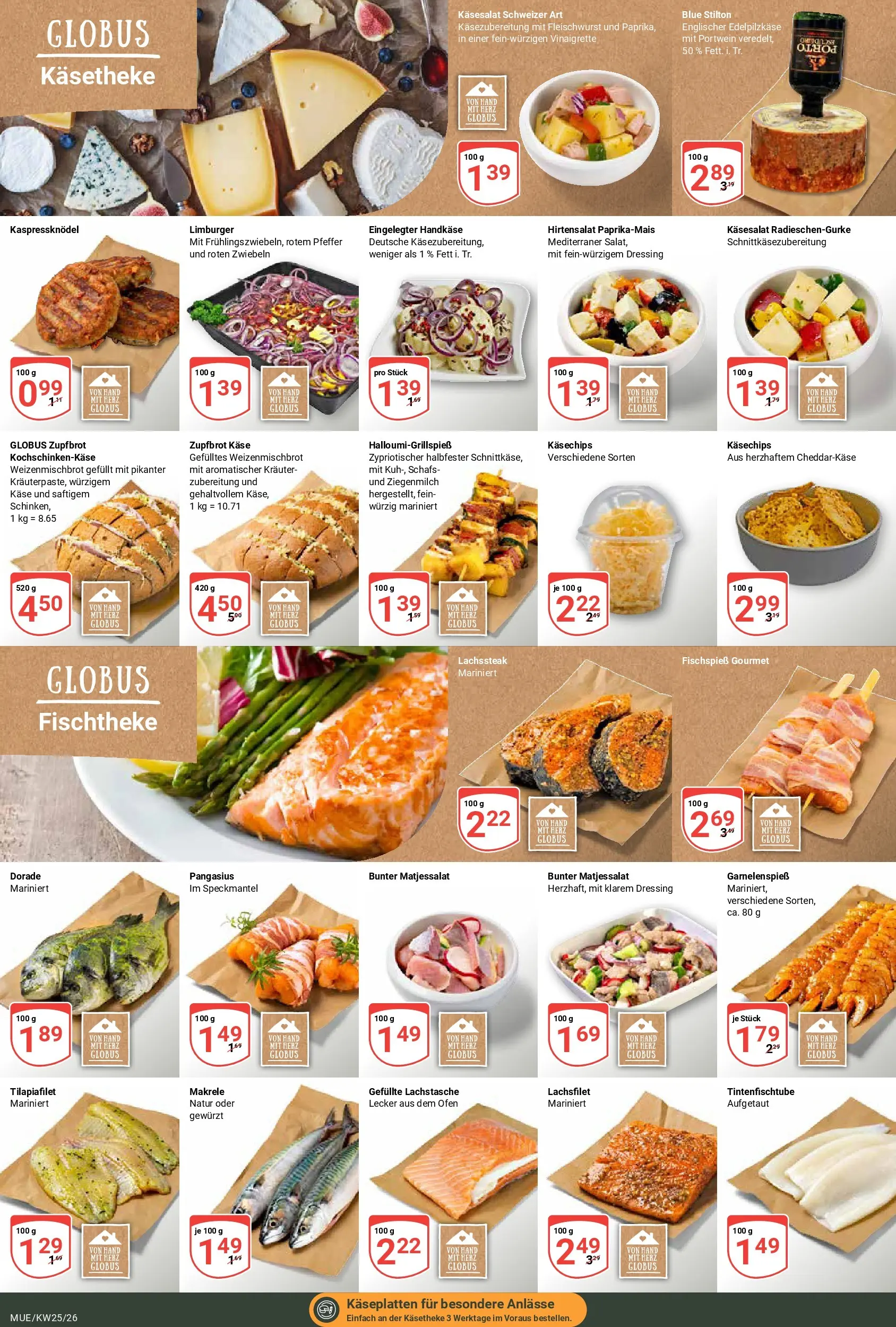 Globus Prospekt Mühldorf (ab 15.06.2026) » Angebote online | Seite: 12 | Produkte: Dorade, Ofen, Käse, Salat