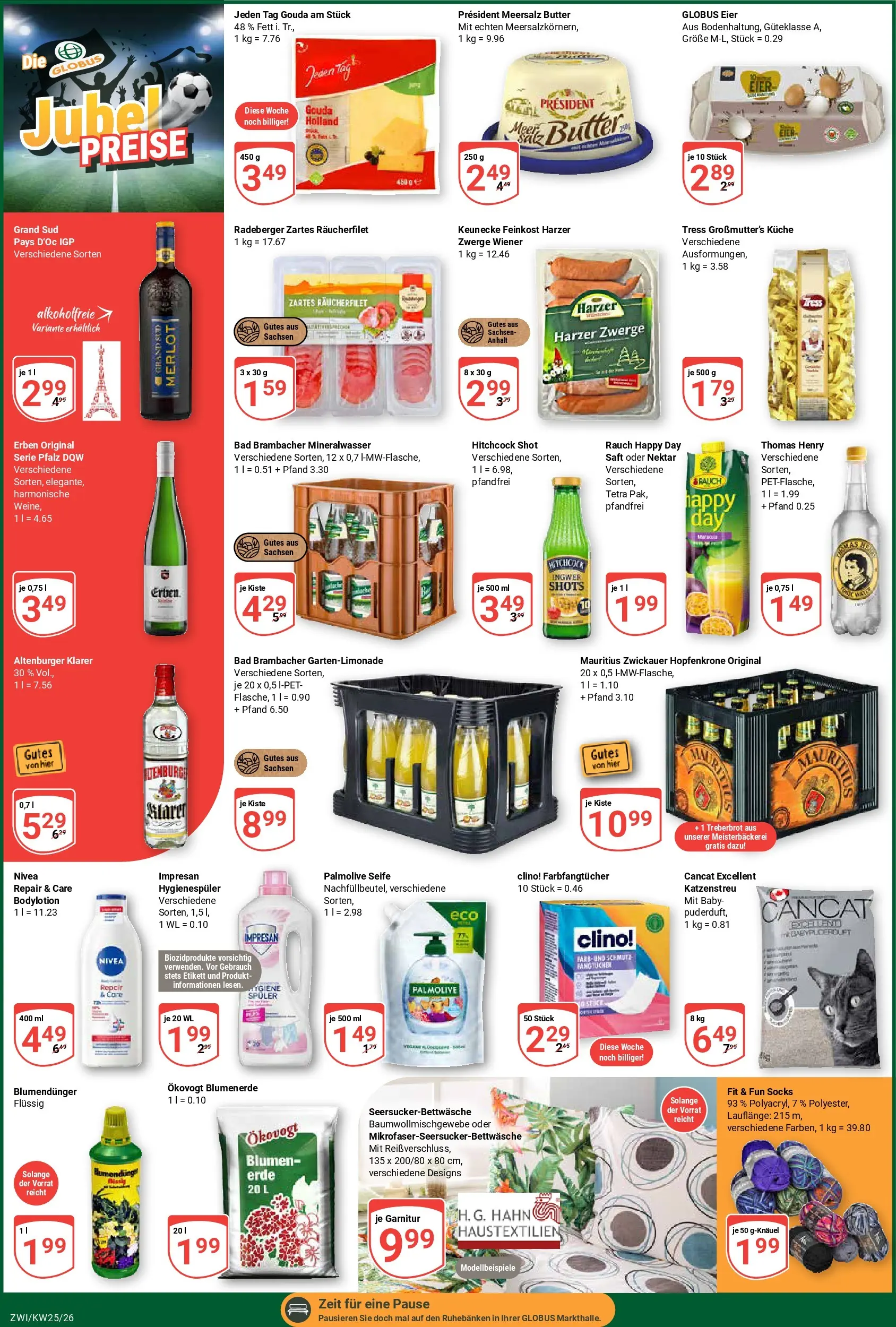 Globus Prospekt Zwickau (ab 15.06.2026) » Angebote online | Seite: 4 | Produkte: Gouda, Blumen, Blumenerde, Saft