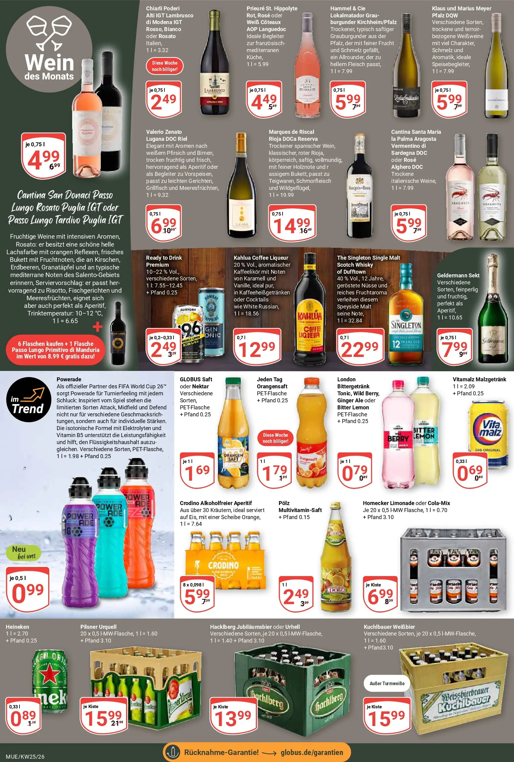 Globus Prospekt Mühldorf (ab 15.06.2026) » Angebote online | Seite: 18 | Produkte: Granatapfel, Heineken, Nüsse, Fleisch