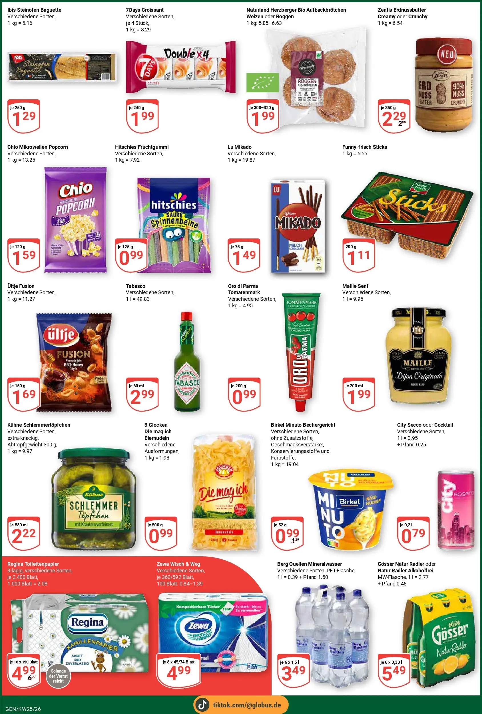 Globus Prospekt Gensingen (ab 15.06.2026) » Angebote online | Seite: 8 | Produkte: Zewa, Oro di parma, Radler, Toilettenpapier