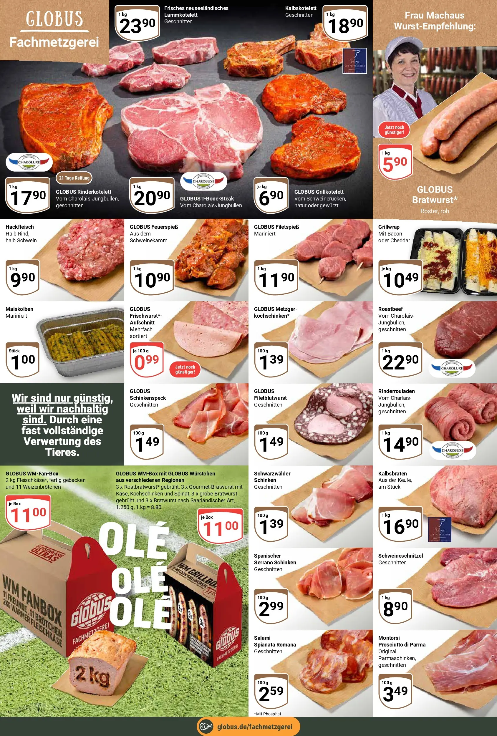 Globus Prospekt Zwickau (ab 15.06.2026) » Angebote online | Seite: 9 | Produkte: Rinderrouladen, Bratwurst, Salami, Schinken