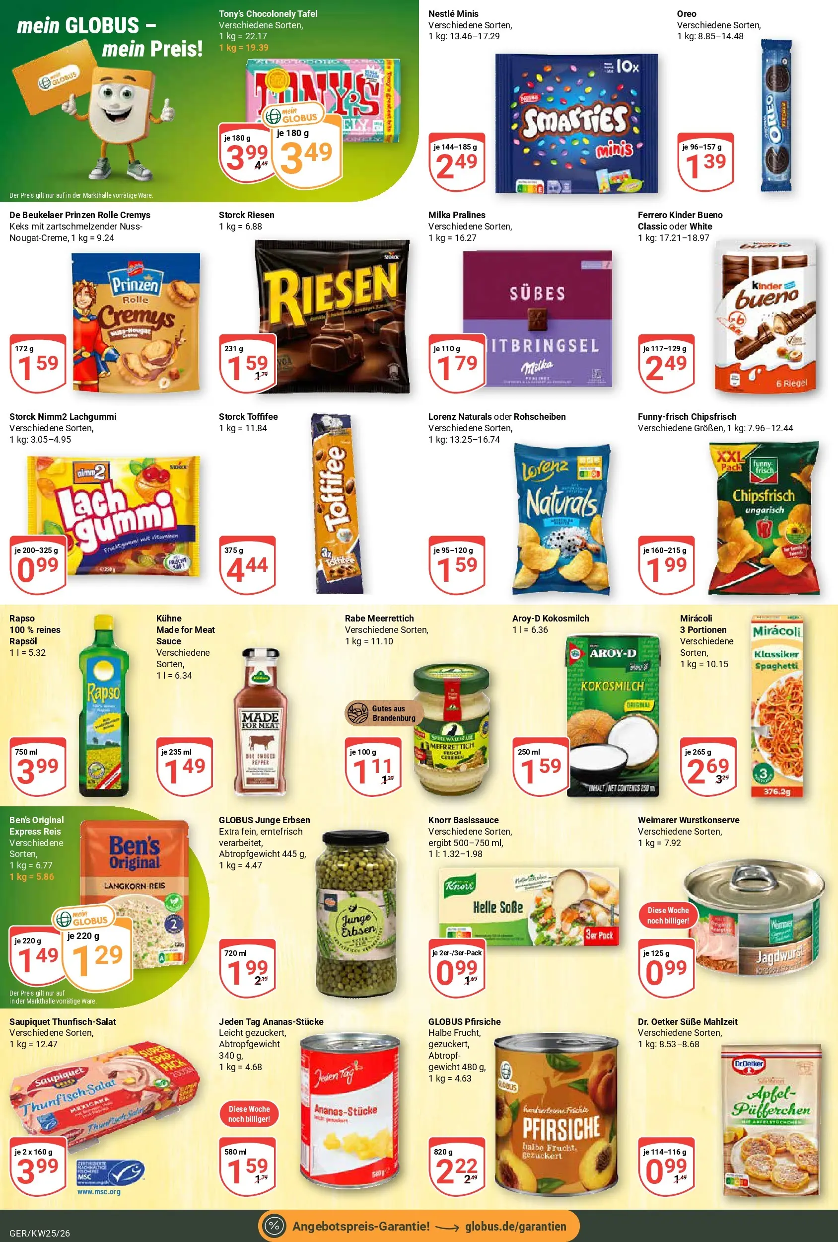 Globus Prospekt Gera (ab 15.06.2026) » Angebote online | Seite: 15 | Produkte: Smarties, Kinder bueno, Soße, Salat