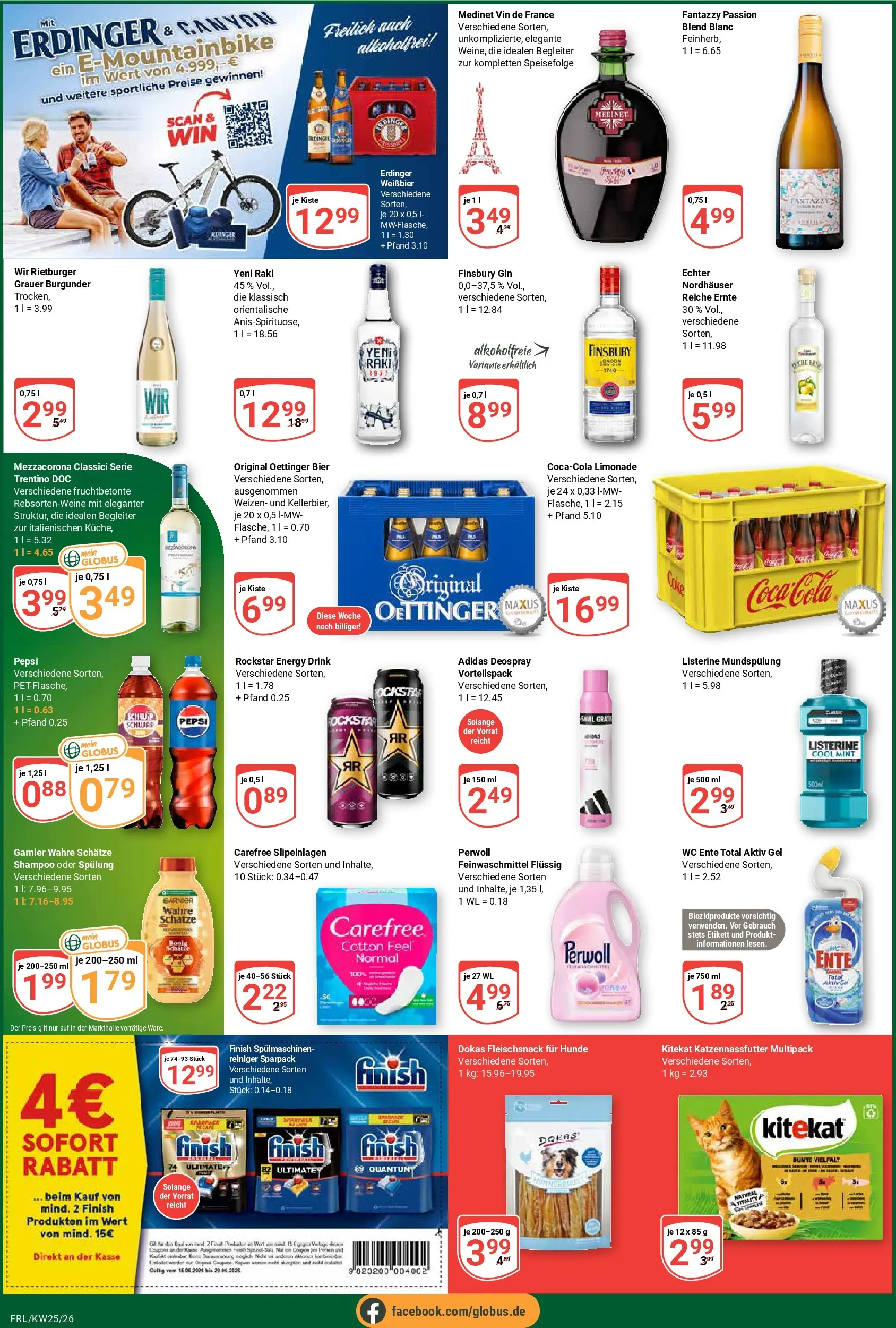 Globus Prospekt Freilassing (ab 15.06.2026) » Angebote online | Seite: 5 | Produkte: Perwoll, Limonade, Deospray, Gin
