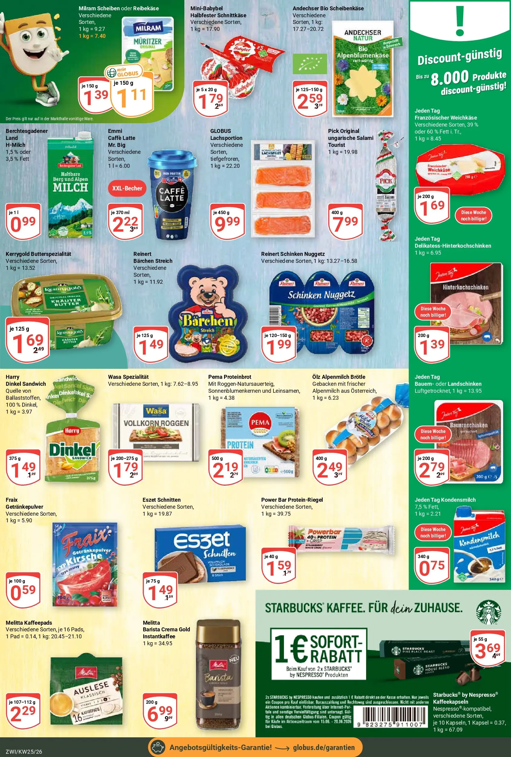 Globus Prospekt Zwickau (ab 15.06.2026) » Angebote online | Seite: 13 | Produkte: Milch, Milram, Salami, Schinken