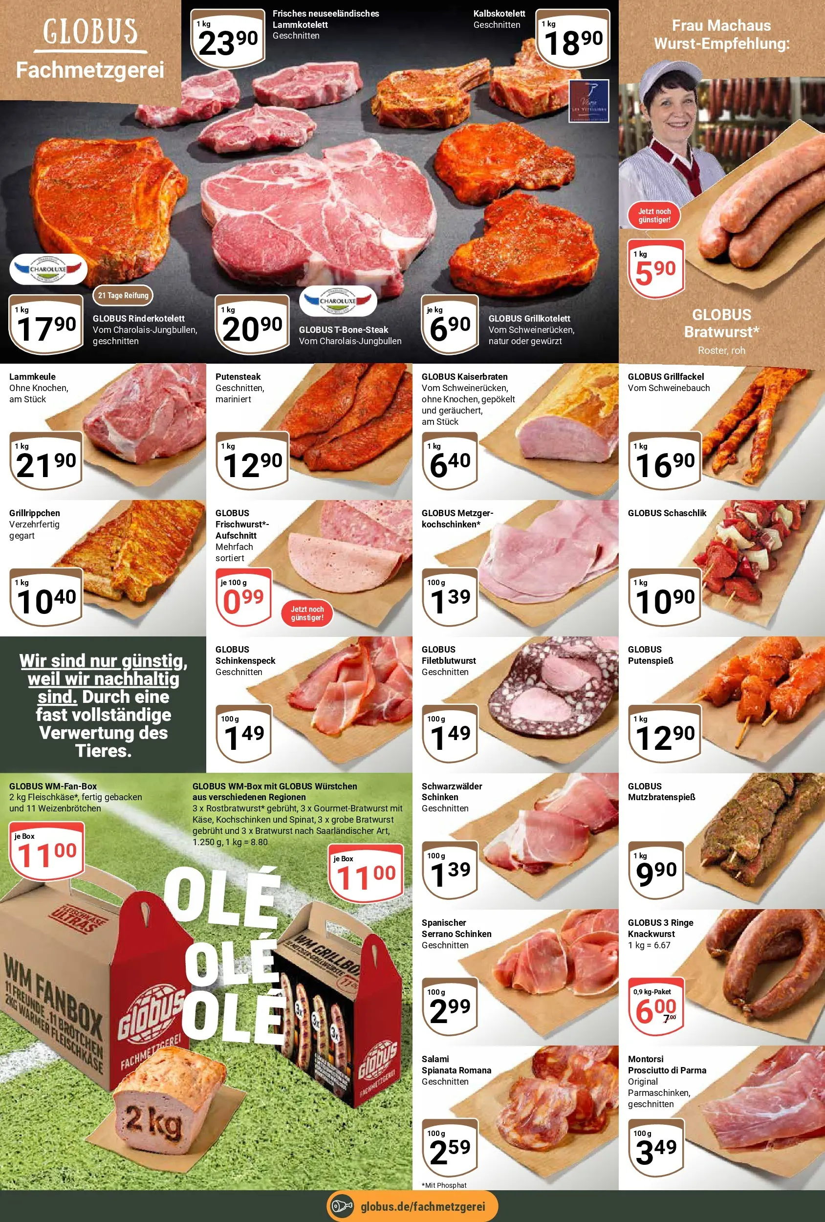 Globus Prospekt Erfurt-Linderbach (ab 15.06.2026) » Angebote online | Seite: 7 | Produkte: Lammkeule, Schweinebauch, Serrano schinken, Schinken
