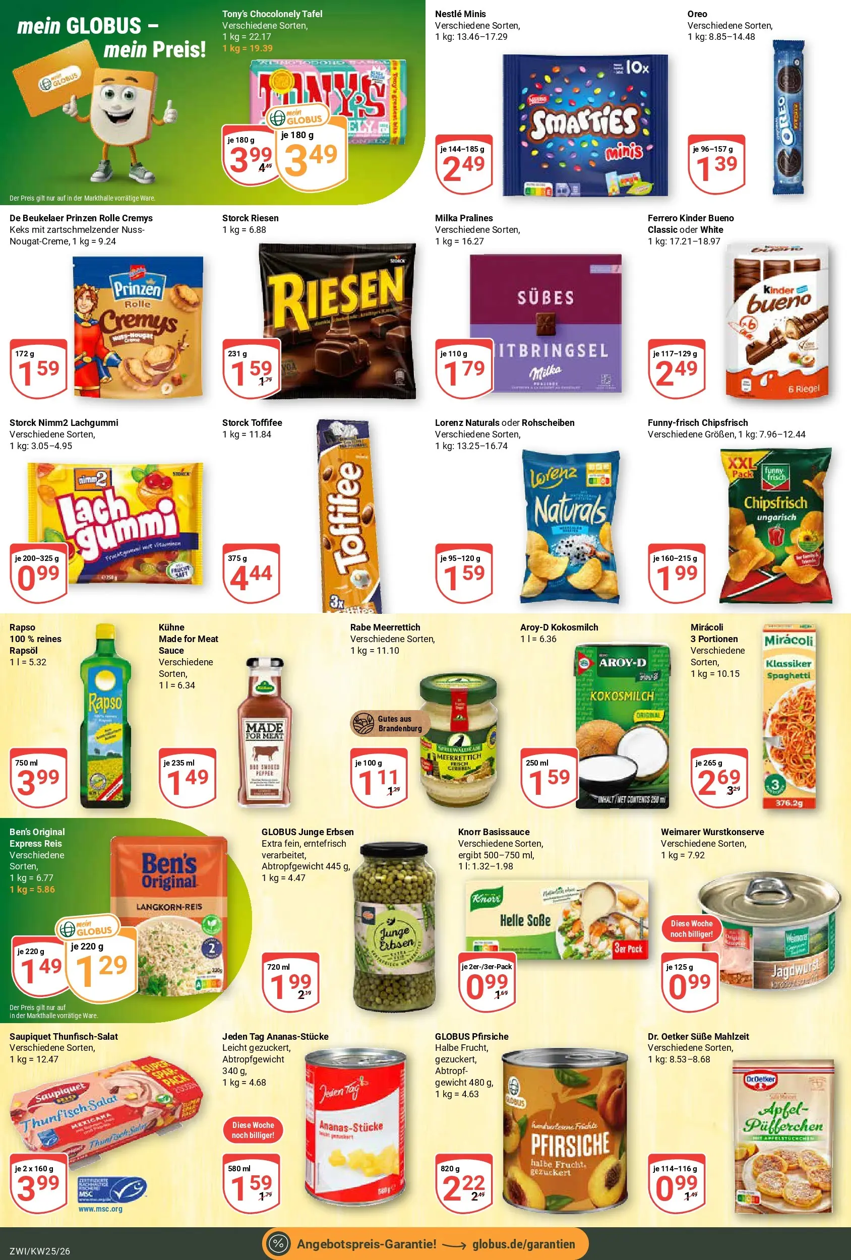 Globus Prospekt Zwickau (ab 15.06.2026) » Angebote online | Seite: 18 | Produkte: Äpfel, Milka, Toffifee, Erbsen