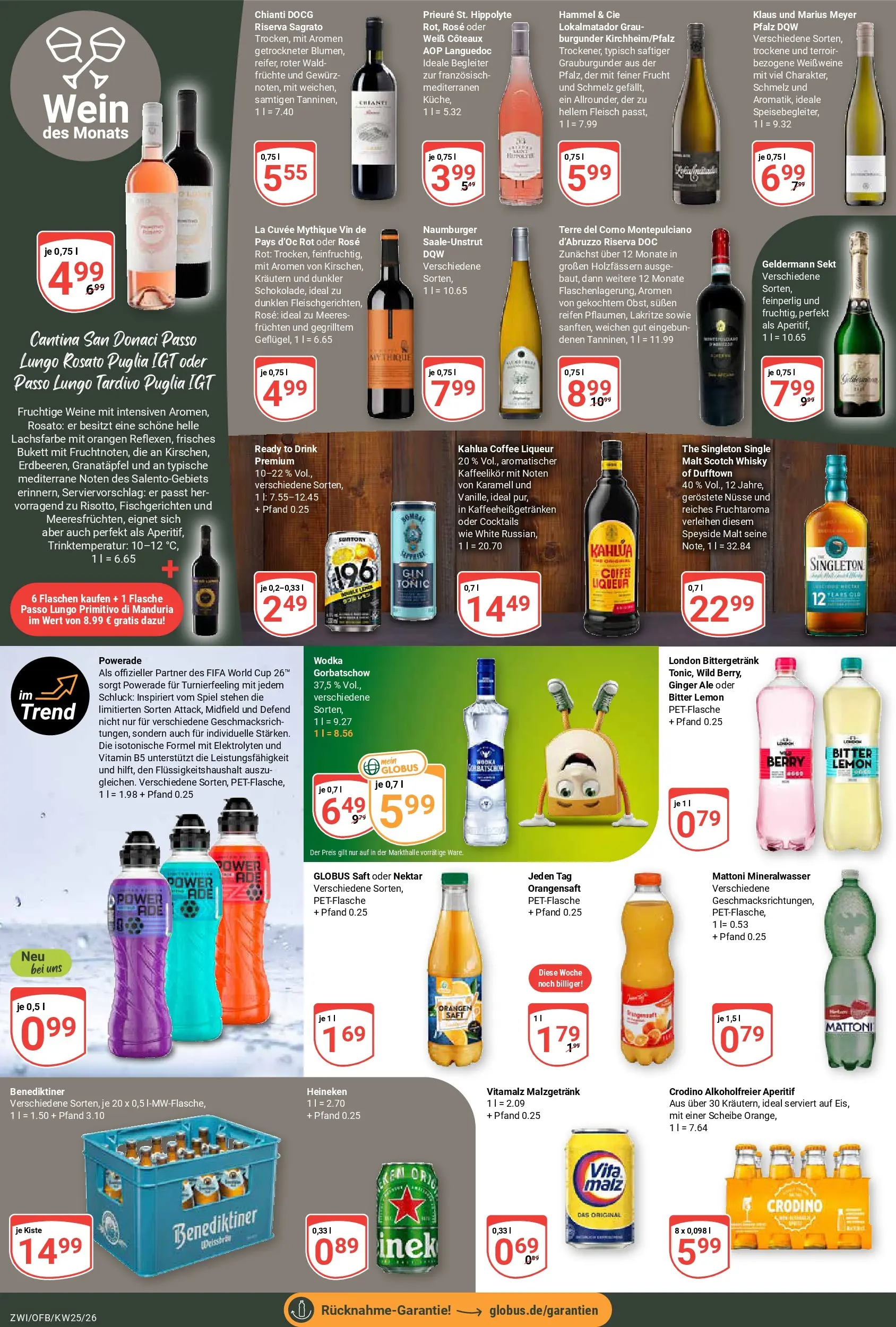 Globus Prospekt Zwickau (ab 15.06.2026) » Angebote online | Seite: 21 | Produkte: Whisky, Granatapfel, Sekt, Orangen