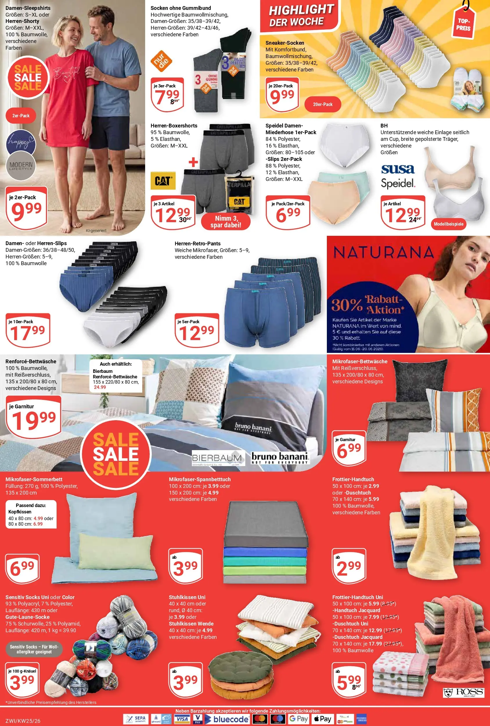 Globus Prospekt Zwickau (ab 15.06.2026) » Angebote online | Seite: 25 | Produkte: Top, Kopfkissen, Socken
