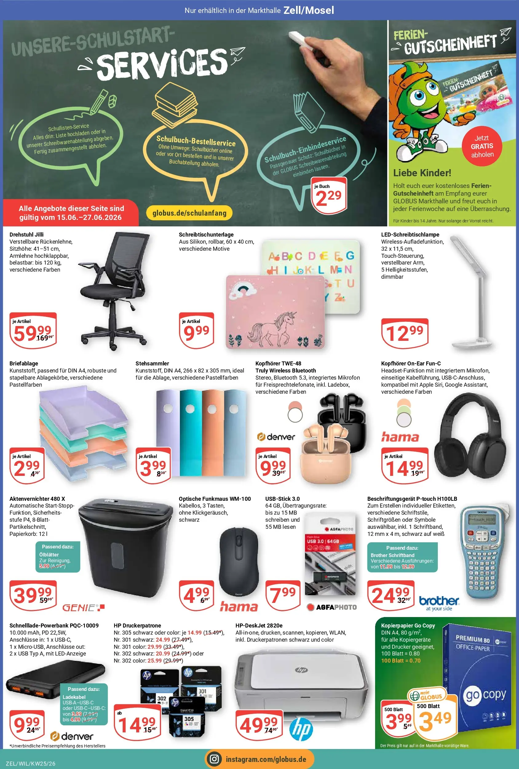 Globus Prospekt Wittlich (ab 15.06.2026) » Angebote online | Seite: 4 | Produkte: HP, Aktenvernichter, Apple, Kopfhörer