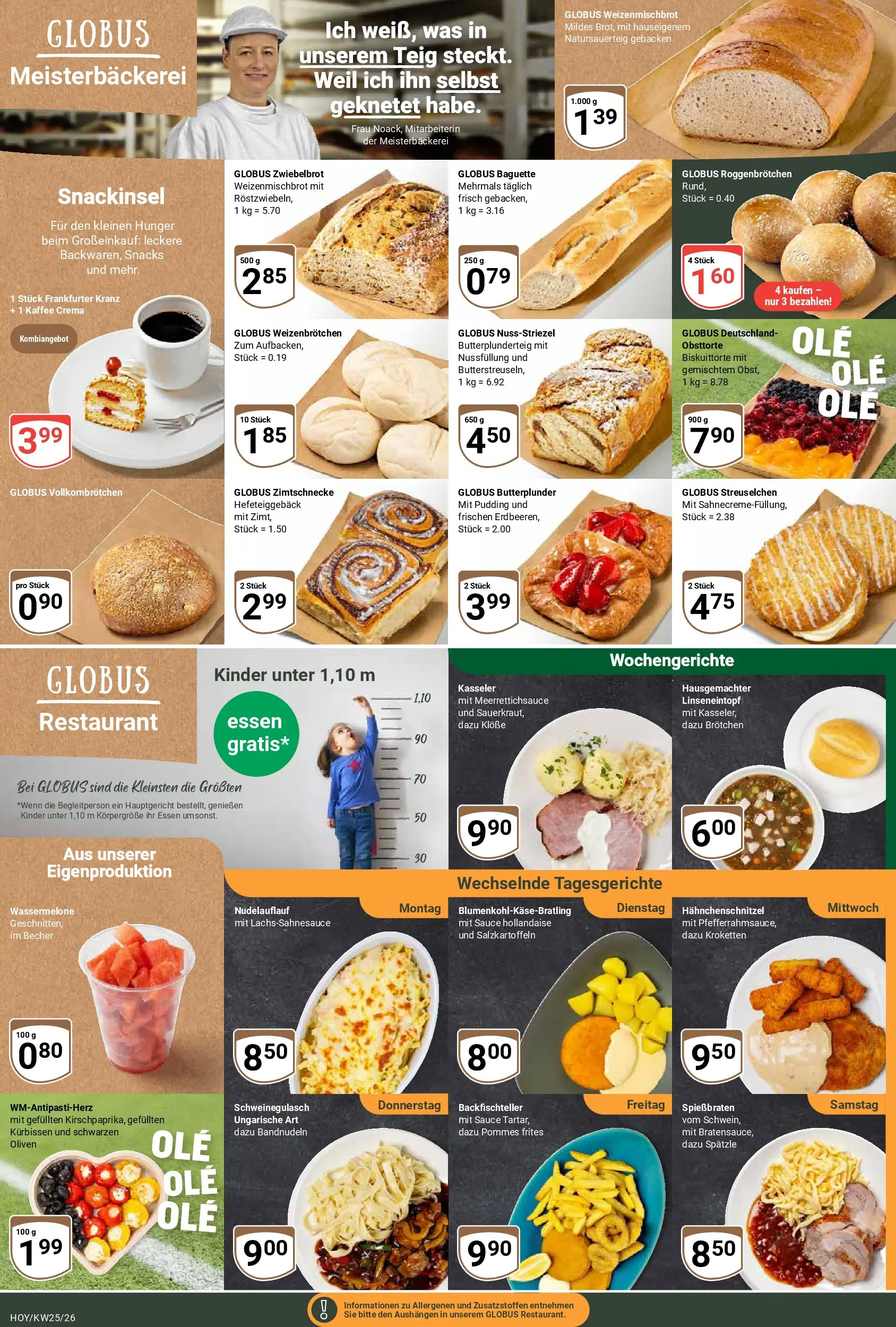 Globus Prospekt Hoyerswerda (ab 15.06.2026) » Angebote online | Seite: 6 | Produkte: Baguette, Pommes frites, Pudding, Wassermelone