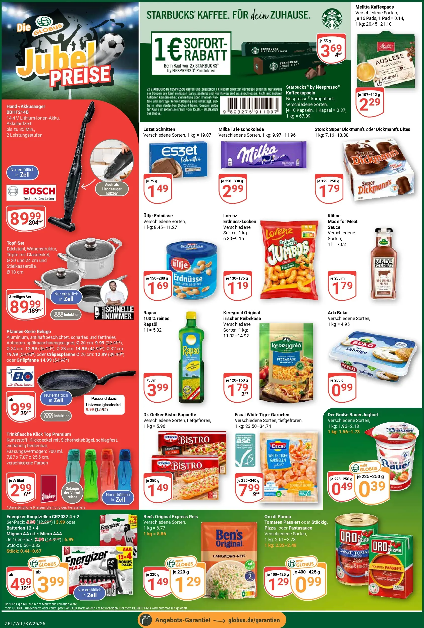Globus Prospekt Wittlich (ab 15.06.2026) » Angebote online | Seite: 6 | Produkte: Erdnüsse, Starbucks, Garnelen, Pizza