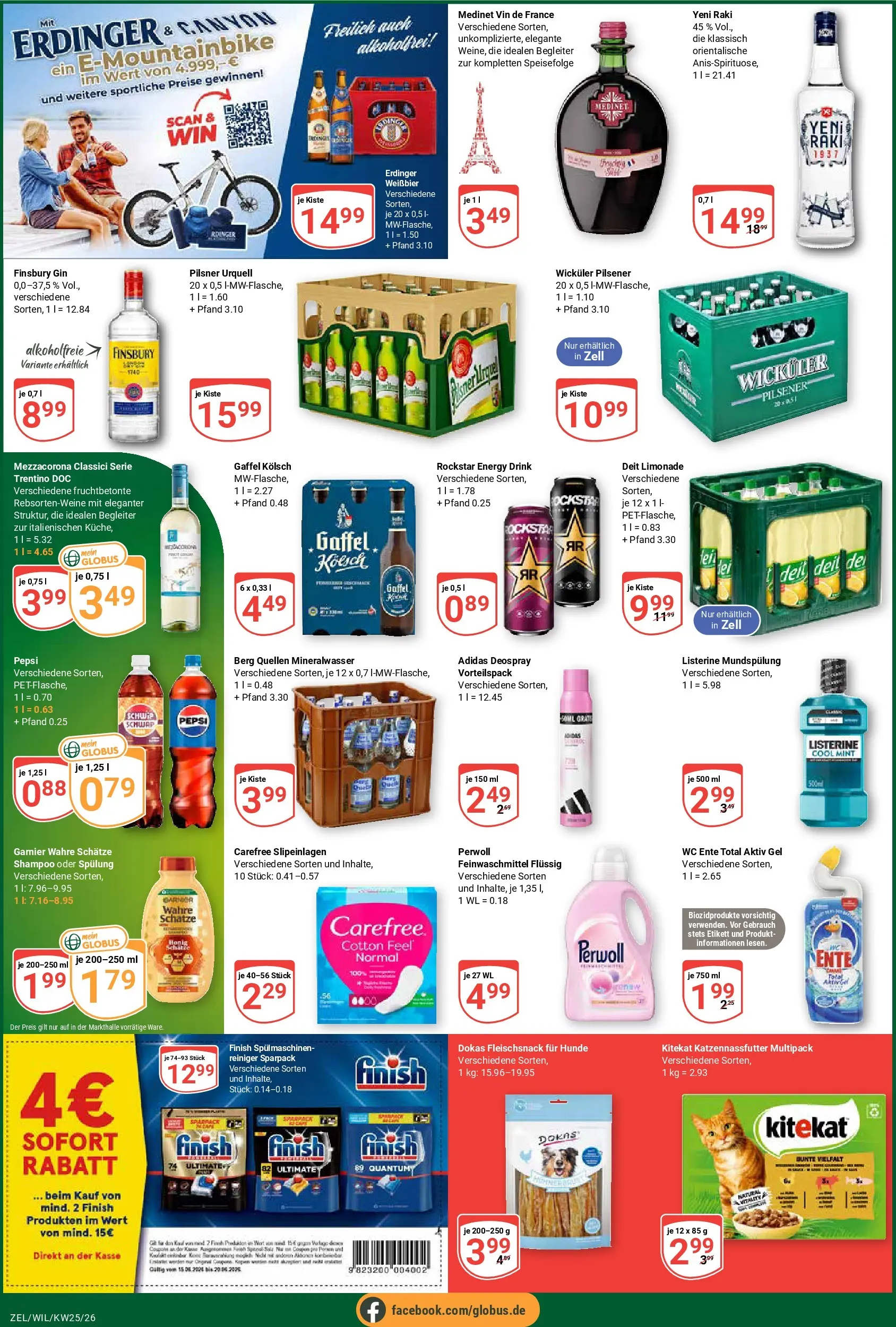 Globus Prospekt Wittlich (ab 15.06.2026) » Angebote online | Seite: 9 | Produkte: Erdinger, Shampoo, Mineralwasser, Deospray