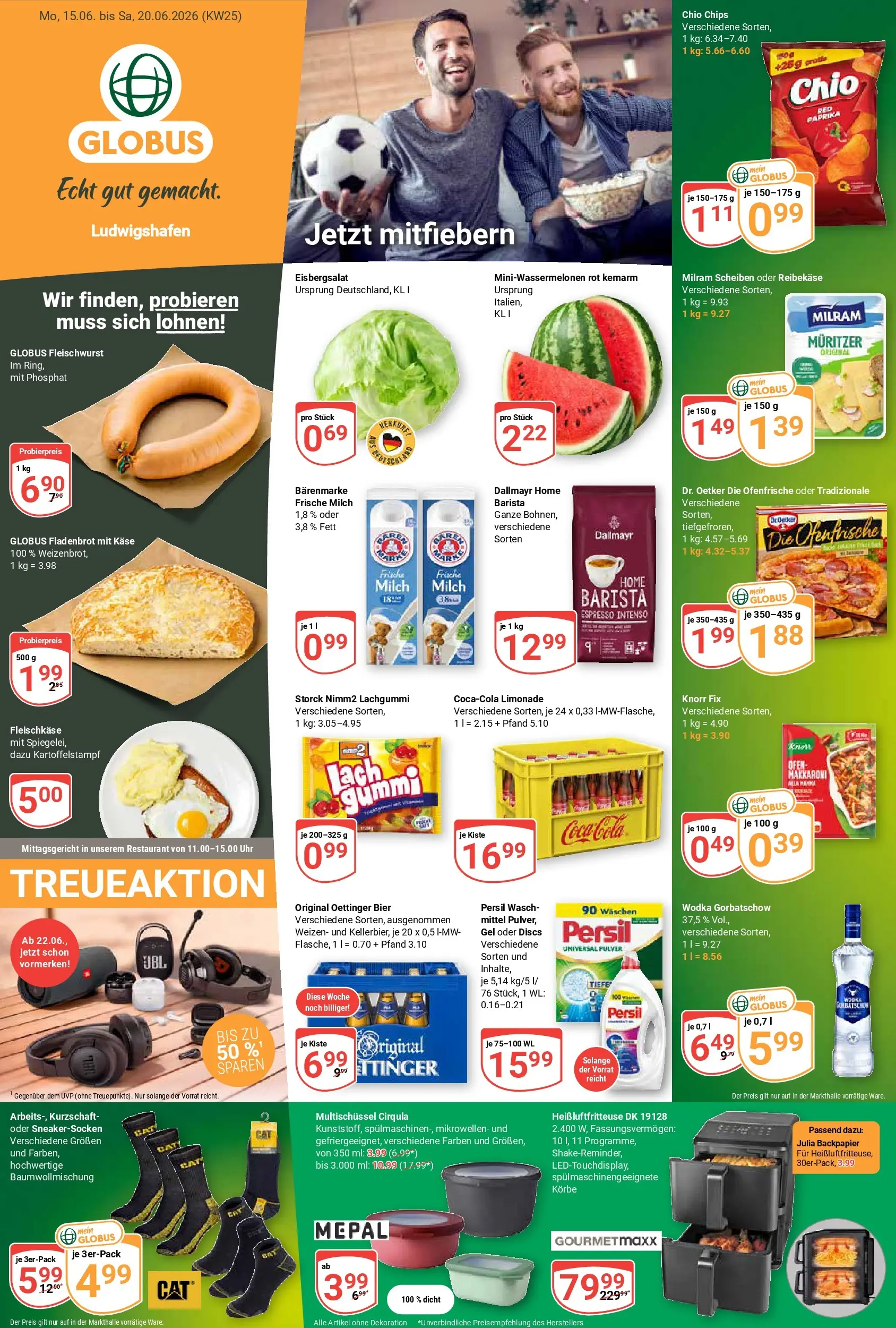Globus Prospekt Ludwigshafen-Oggersheim (ab 15.06.2026) » Angebote online | Seite: 5 | Produkte: Milch, Knorr, Wodka gorbatschow, Wodka