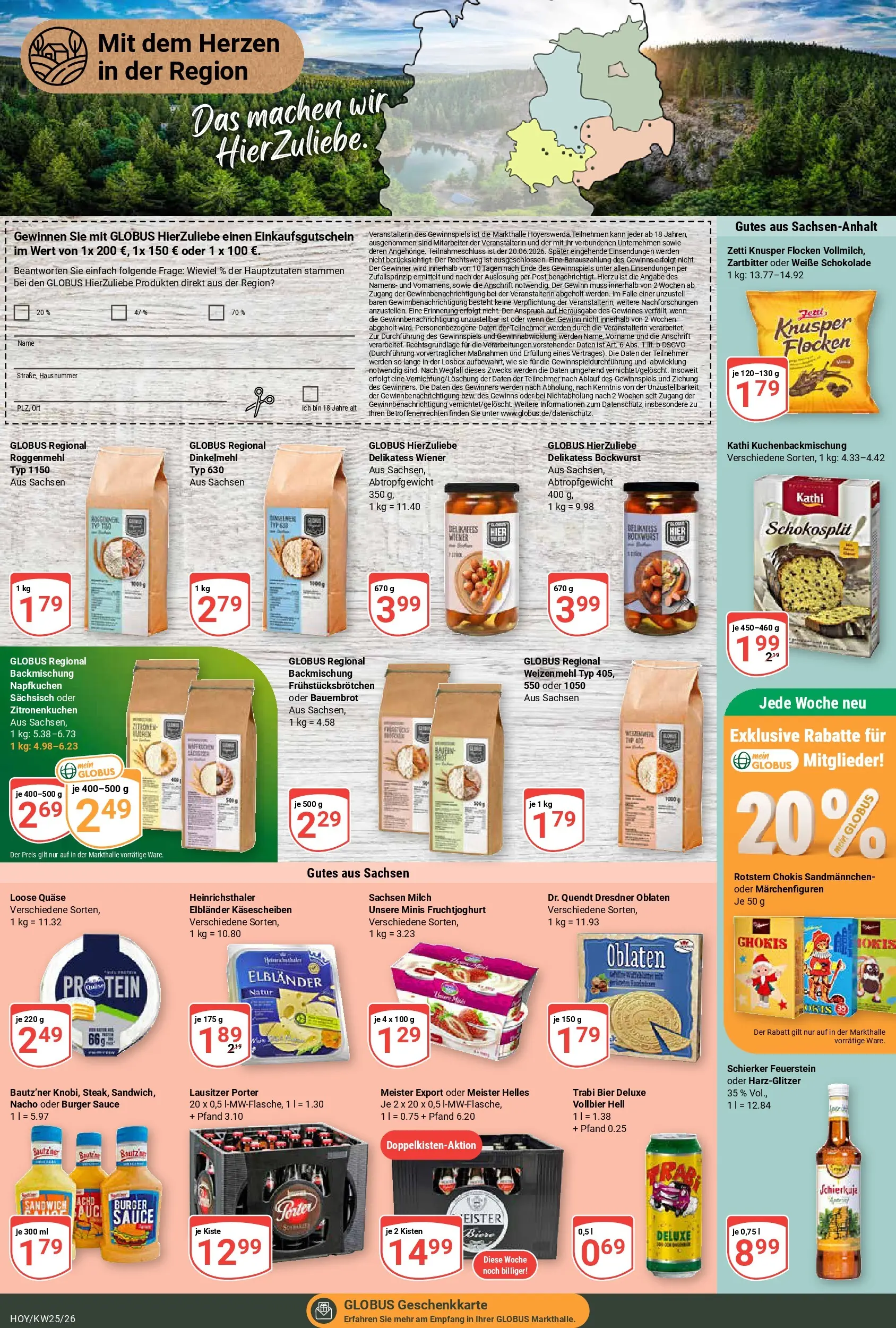 Globus Prospekt Hoyerswerda (ab 15.06.2026) » Angebote online | Seite: 13 | Produkte: Milch, Schokolade, Flocken, Zitronen