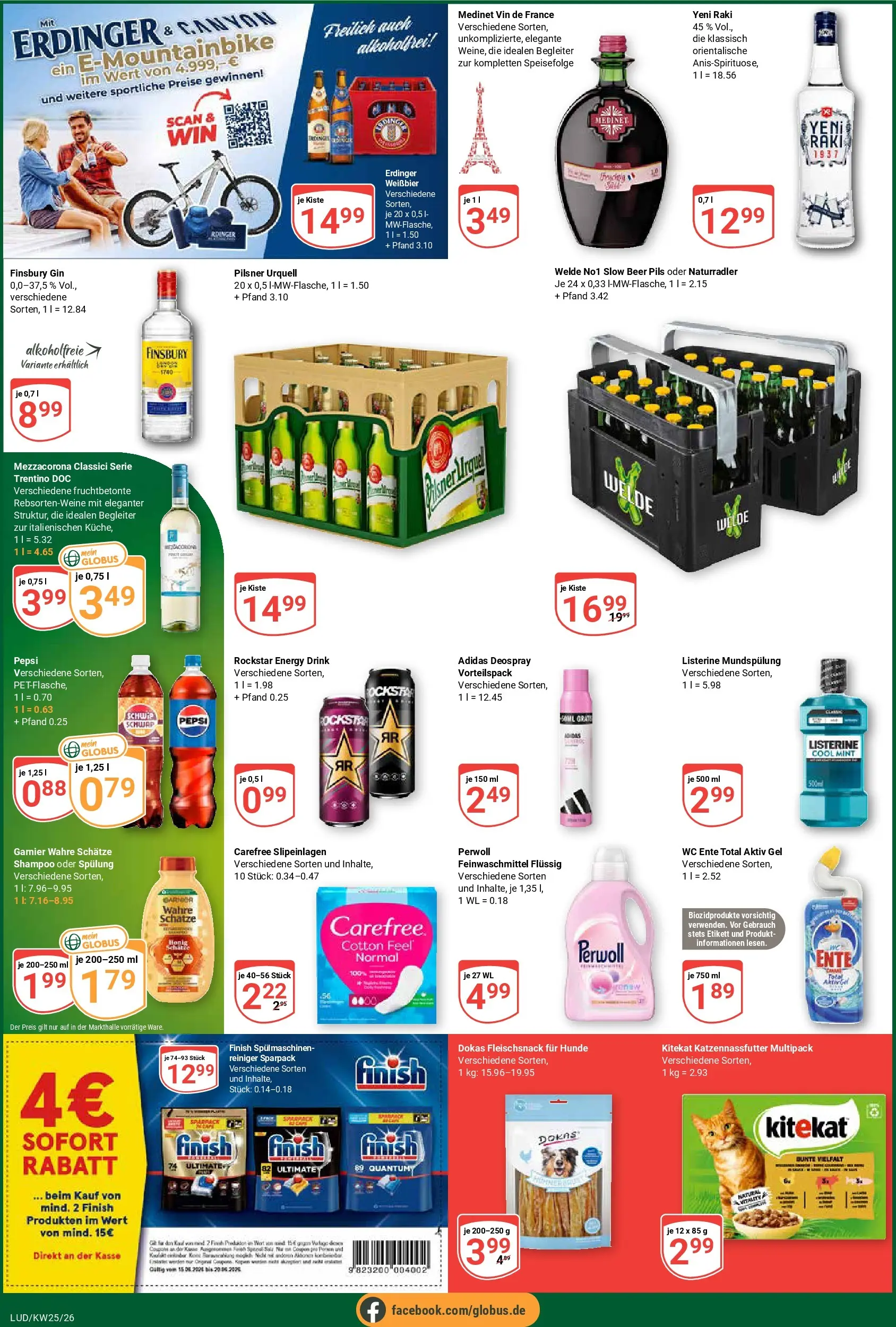 Globus Prospekt Ludwigshafen-Oggersheim (ab 15.06.2026) » Angebote online | Seite: 9 | Produkte: Weißbier, Pilsner urquell, Pepsi, Gin