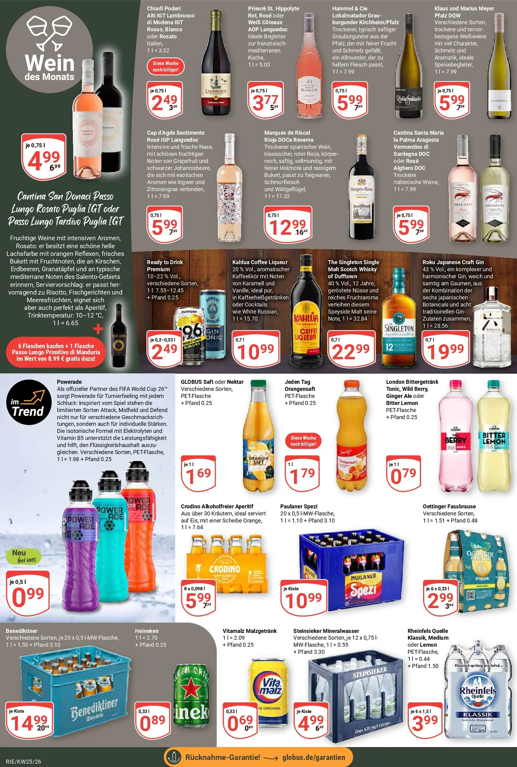 Globus Prospekt Bochum-Riemke (ab 15.06.2026) » Angebote online | Seite: 14 | Produkte: Zitronengras, Orangen, Grapefruit, Powerade