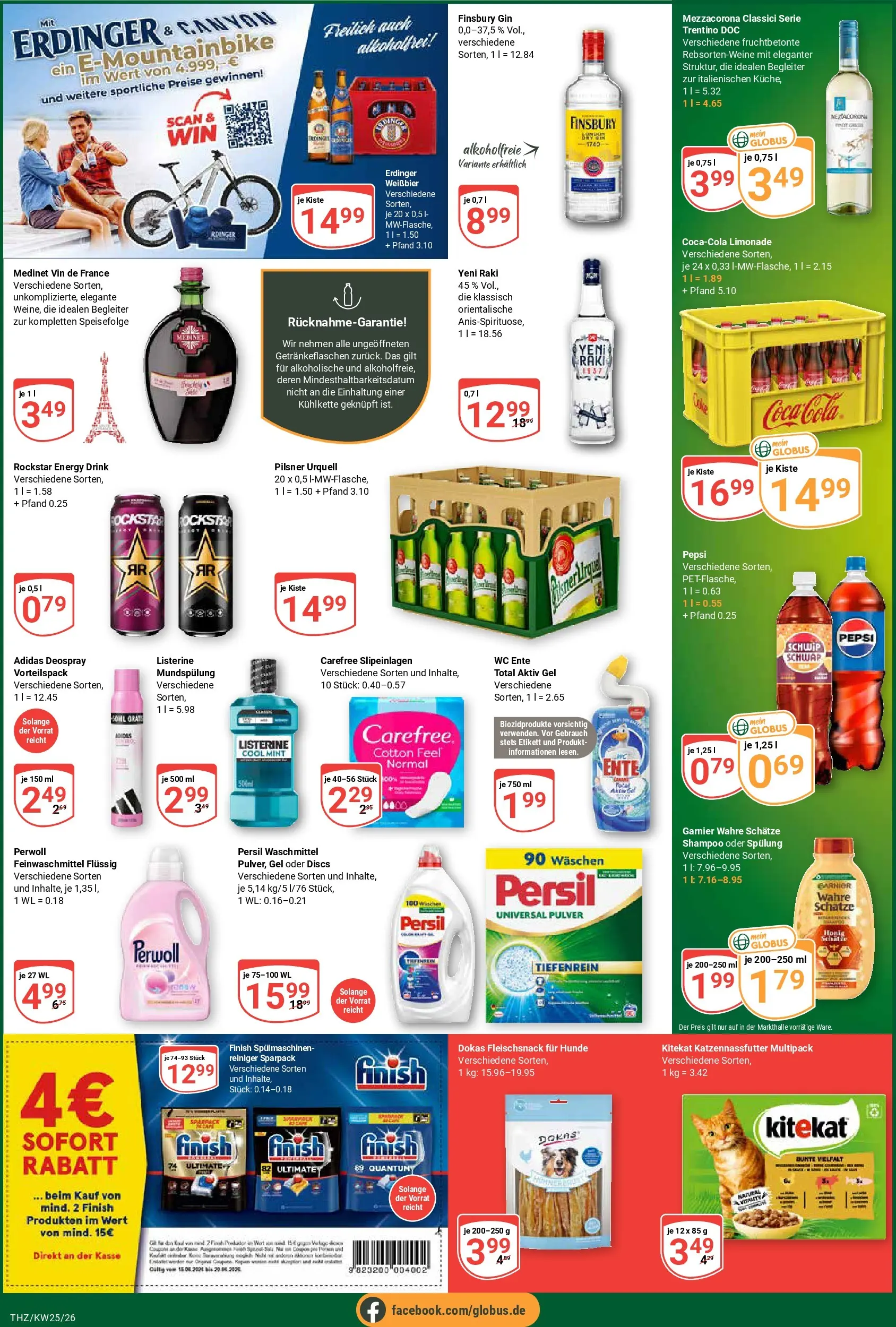 Globus Prospekt Zeitz (ab 15.06.2026) » Angebote online | Seite: 3 | Produkte: Finish, Shampoo, Pilsner urquell, Gin