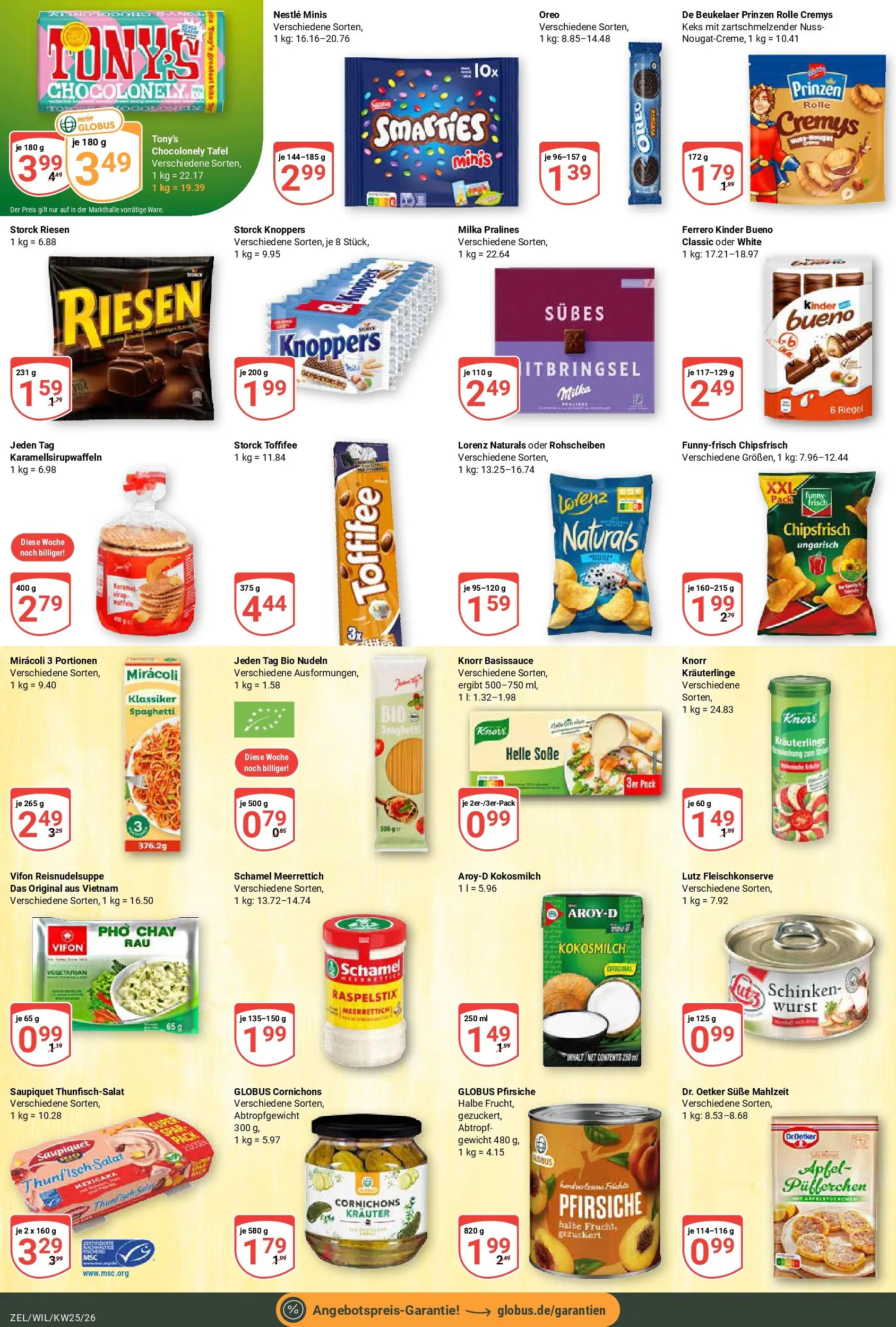Globus Prospekt Wittlich (ab 15.06.2026) » Angebote online | Seite: 18 | Produkte: Smarties, Knorr, Toffifee, Knoppers