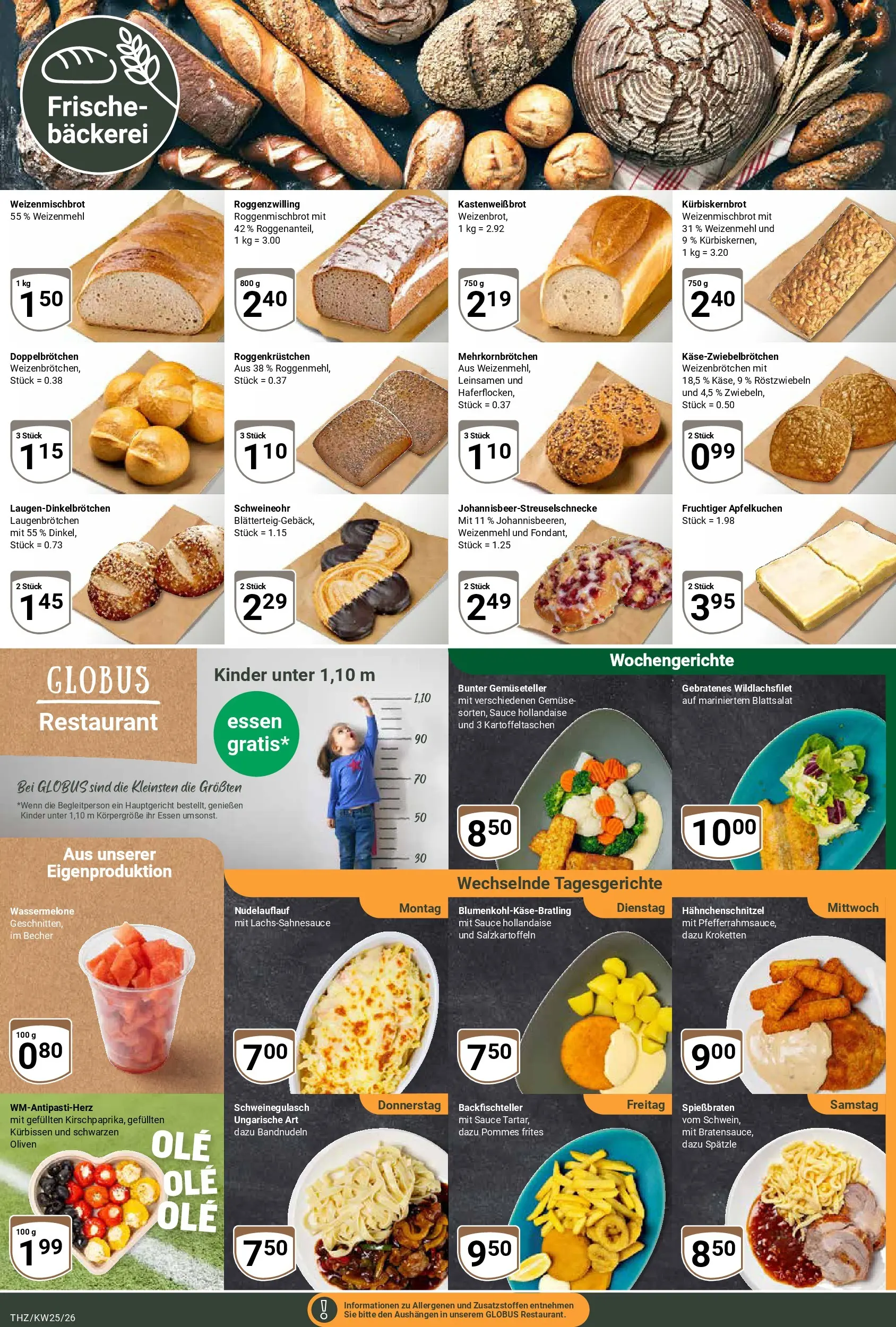 Globus Prospekt Zeitz (ab 15.06.2026) » Angebote online | Seite: 6 | Produkte: Schweinegulasch, Bäckerei, Pommes, Wassermelone