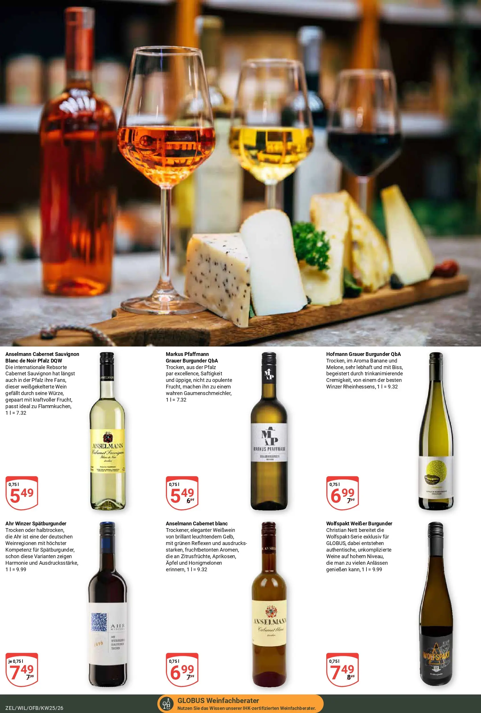 Globus Prospekt Wittlich (ab 15.06.2026) » Angebote online | Seite: 22 | Produkte: Weißwein, Äpfel, Wein