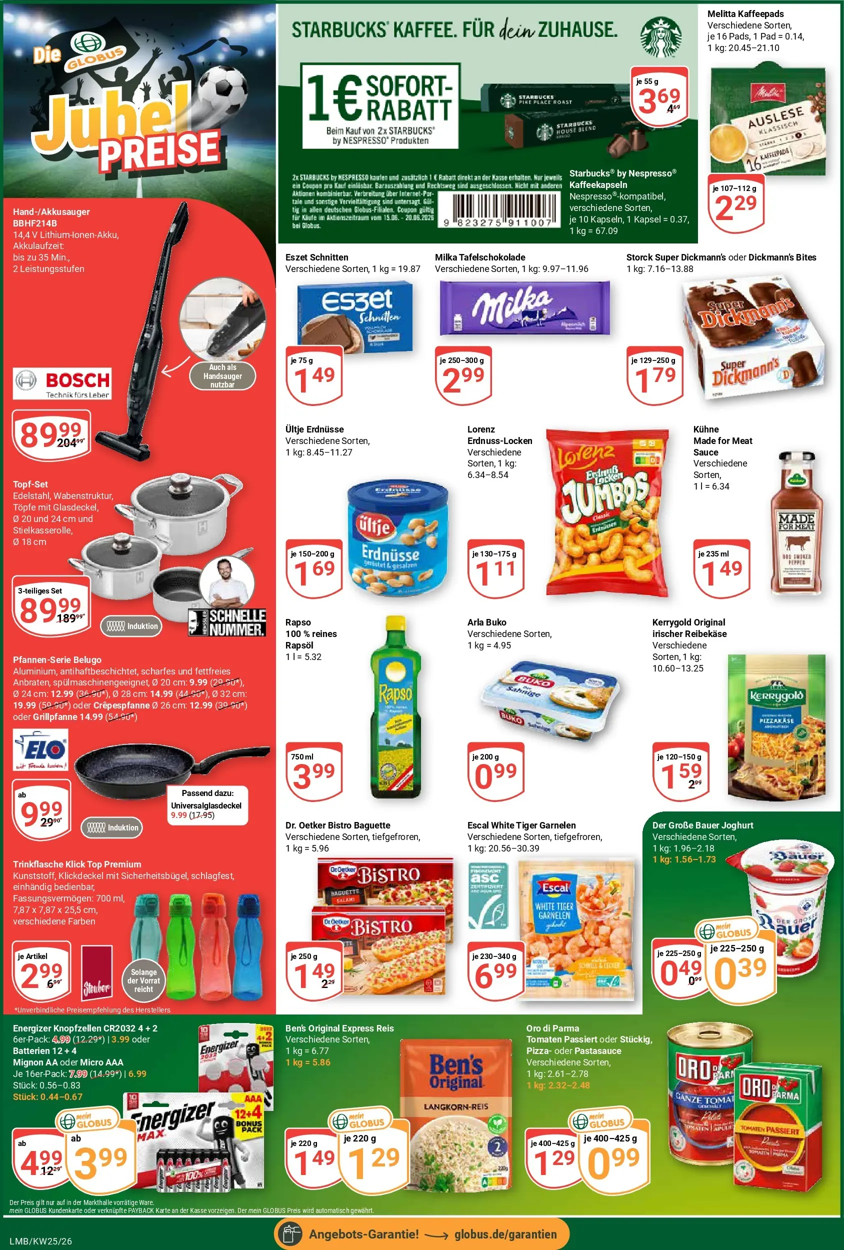 Globus Prospekt Limburg (ab 15.06.2026) » Angebote online | Seite: 6 | Produkte: Baguette, Oro di parma, Arla buko, Reis