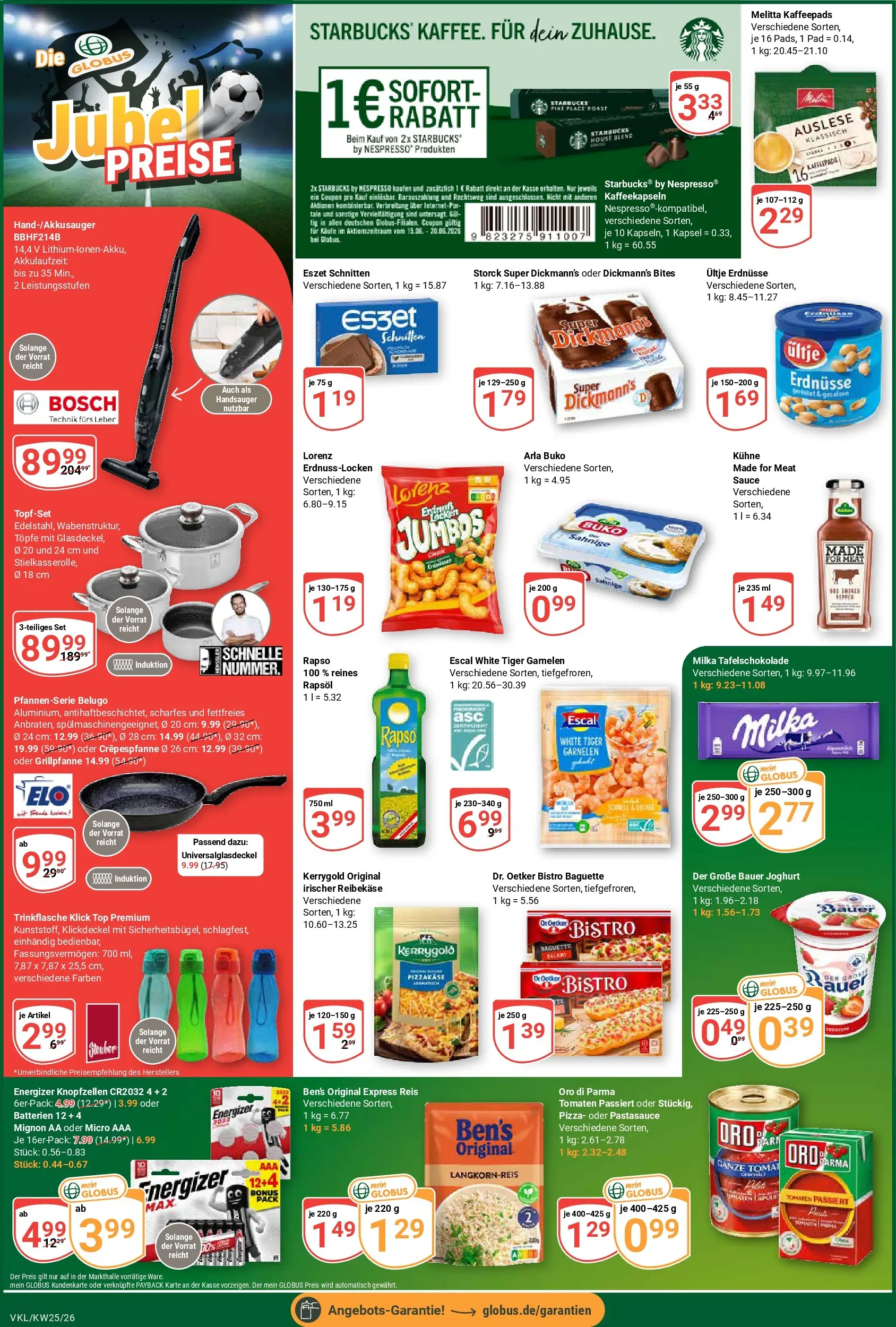 Globus Prospekt Völklingen (ab 15.06.2026) » Angebote online | Seite: 6 | Produkte: Rapsöl, Baguette, Arla buko, Pizza
