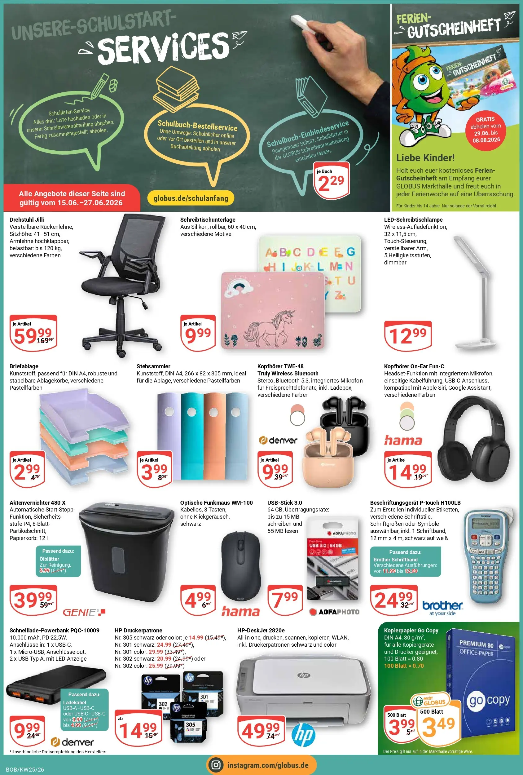 Globus Prospekt Bobenheim-Roxheim (ab 15.06.2026) » Angebote online | Seite: 4 | Produkte: HP, Aktenvernichter, Apple, Ladekabel