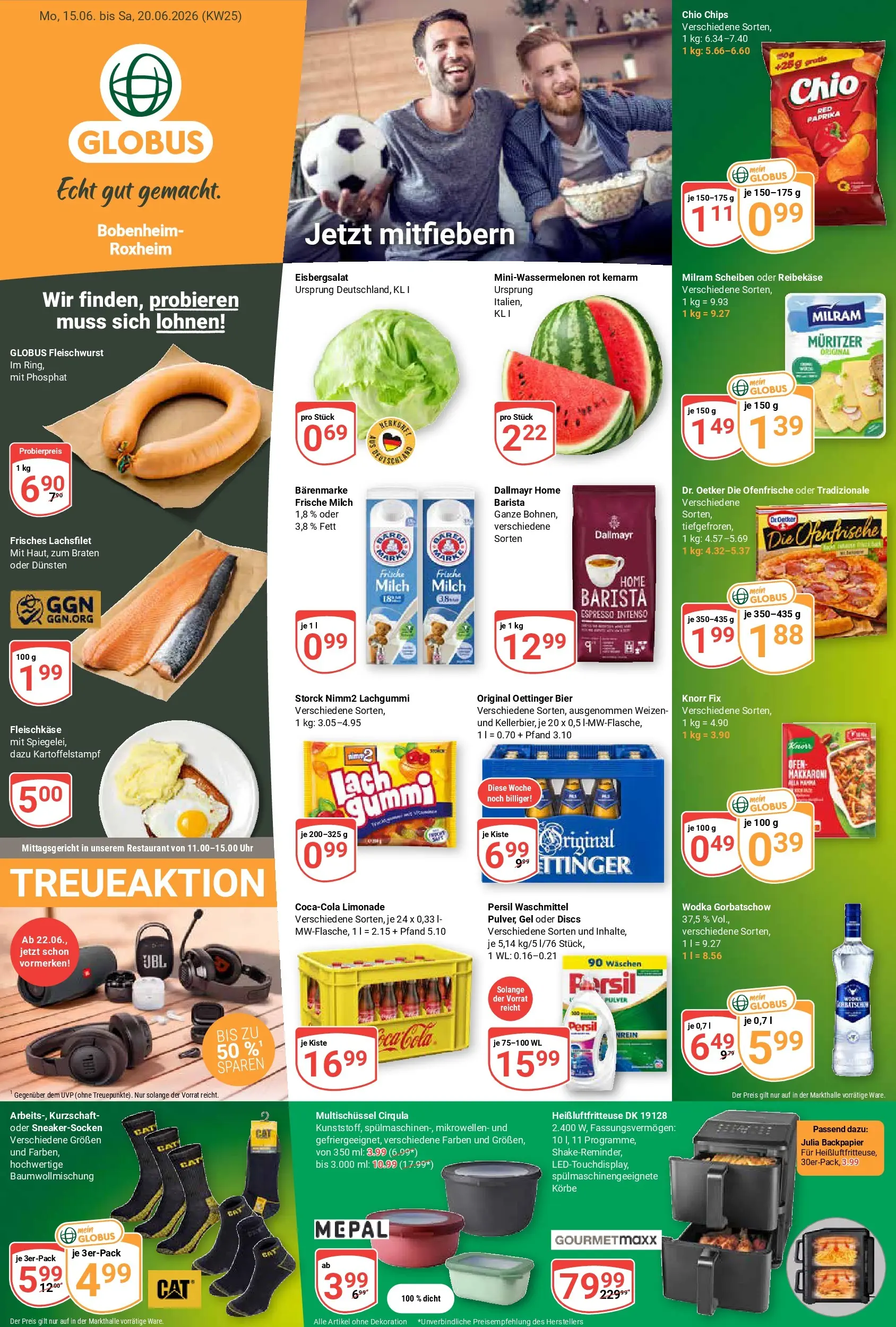 Globus Prospekt Bobenheim-Roxheim (ab 15.06.2026) » Angebote online | Seite: 5 | Produkte: Knorr fix, Eisbergsalat, Dallmayr, Reibekase