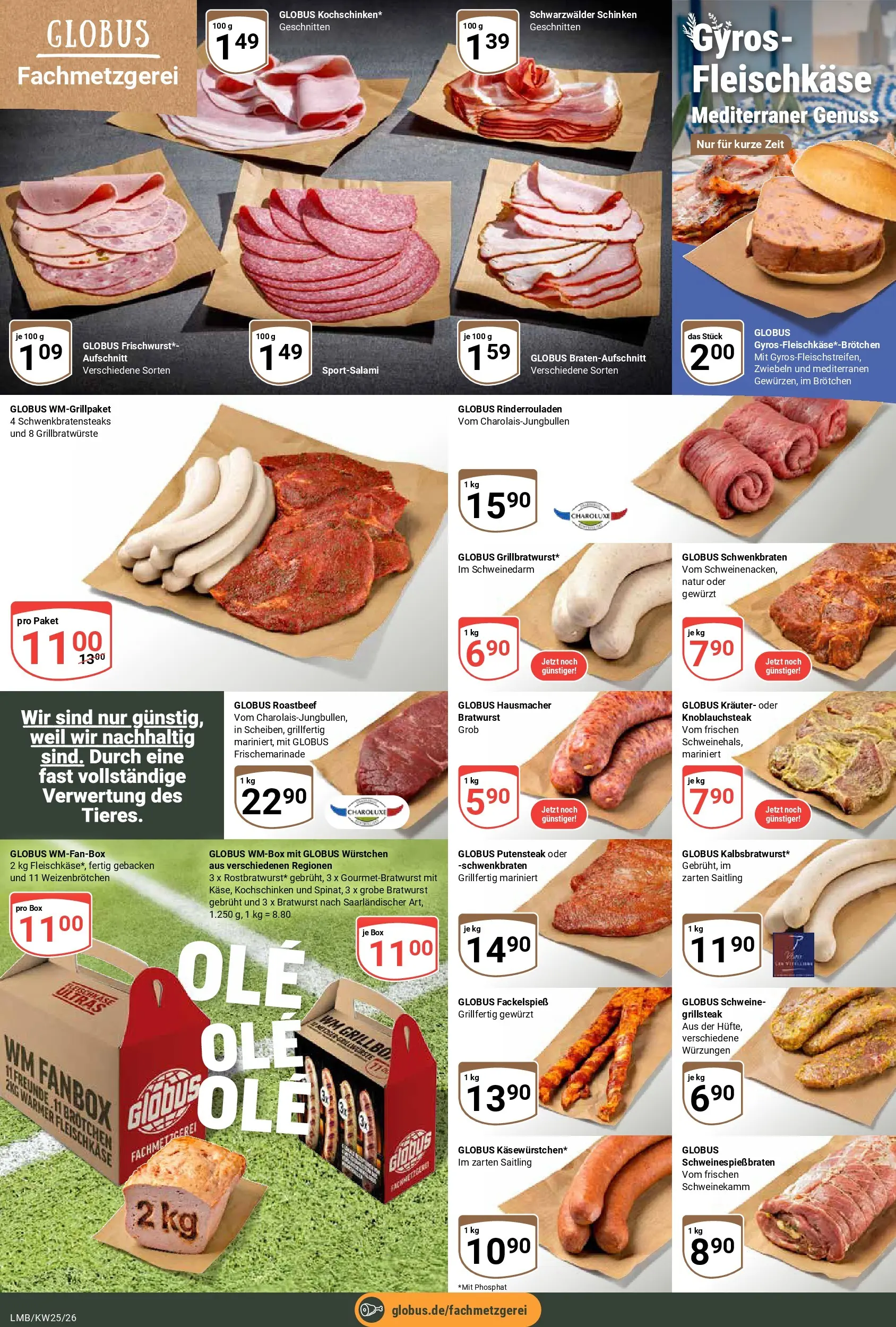 Globus Prospekt Limburg (ab 15.06.2026) » Angebote online | Seite: 13 | Produkte: Box, Gyros, Zwiebeln, Schinken