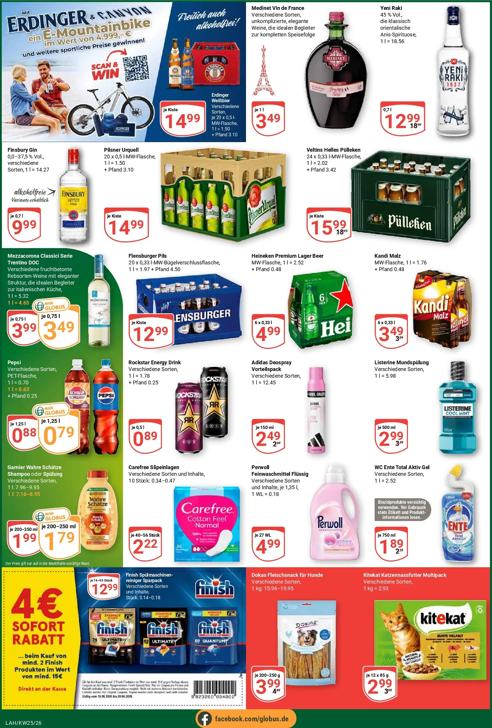 Globus Prospekt Lahnstein (ab 15.06.2026) » Angebote online | Seite: 9 | Produkte: Pils, Finish, Heineken, Gin