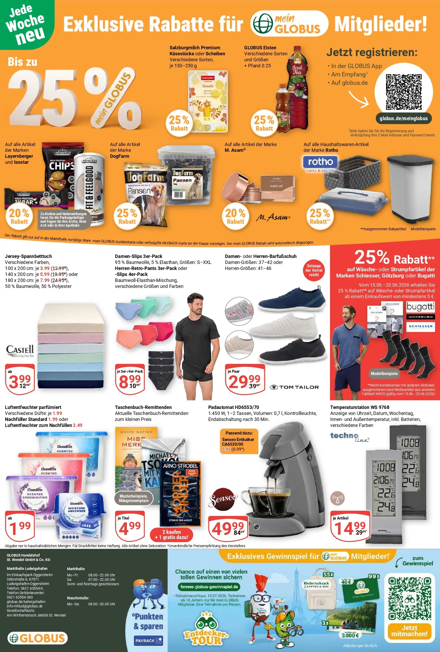 Globus Prospekt Ludwigshafen-Oggersheim (ab 15.06.2026) » Angebote online | Seite: 30 | Produkte: Senseo, Gouda, Telefon, Uhr