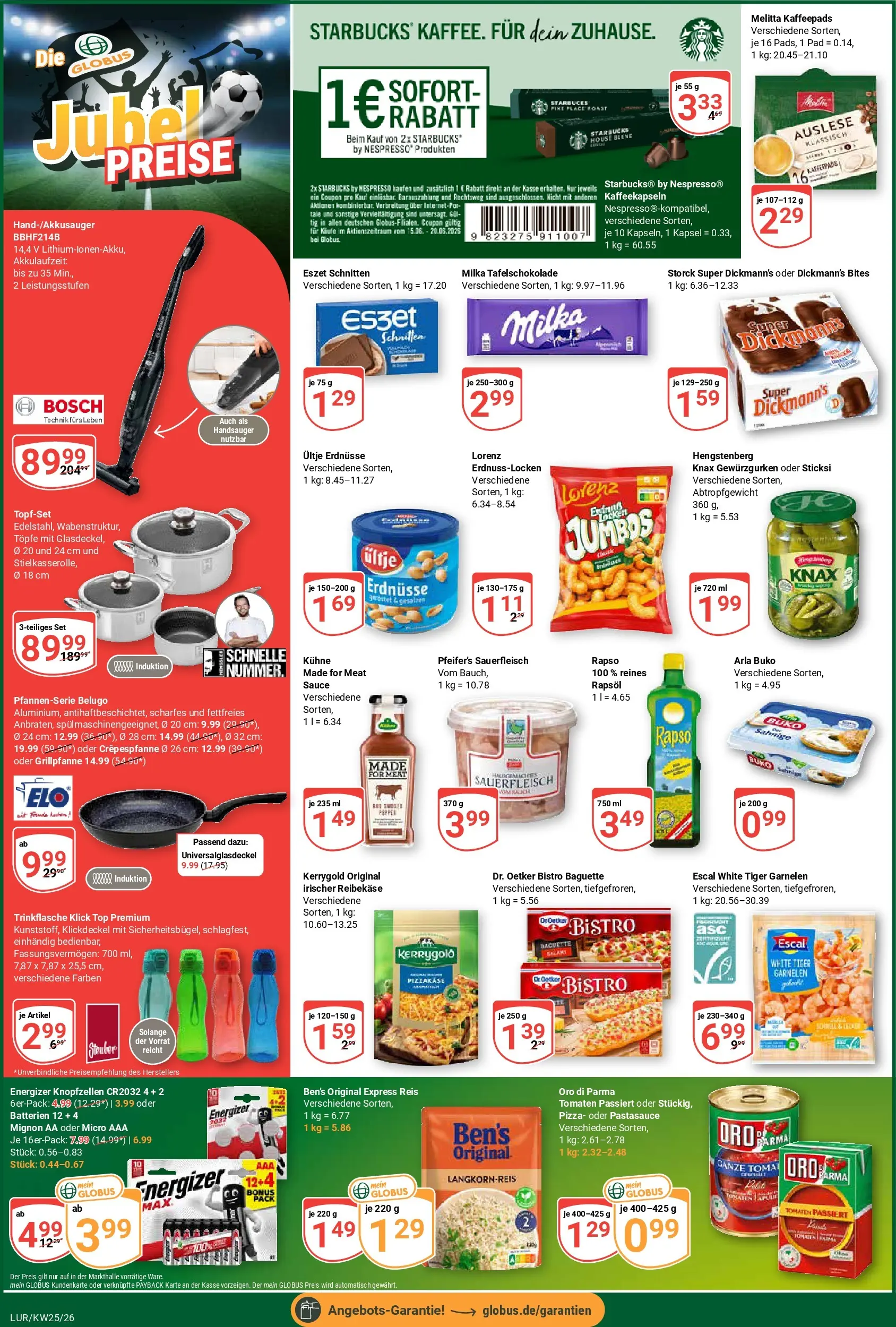 Globus Prospekt Hamburg (ab 15.06.2026) » Angebote online | Seite: 6 | Produkte: Melitta, Ultje erdnusse, Erdnüsse, Milka