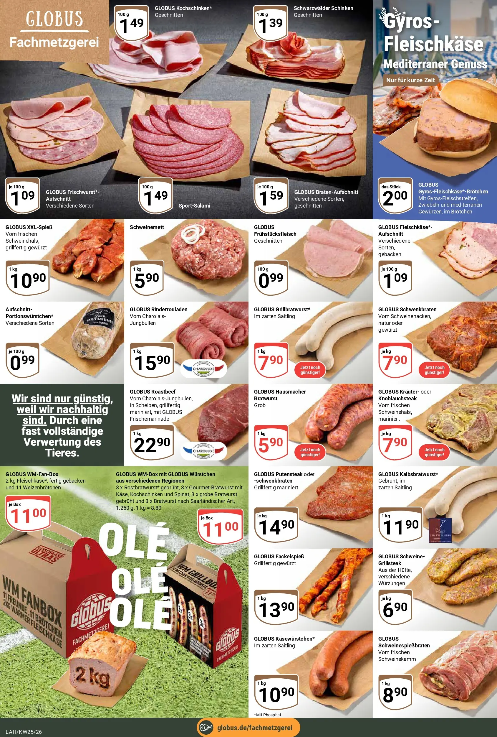 Globus Prospekt Lahnstein (ab 15.06.2026) » Angebote online | Seite: 13 | Produkte: Rinderrouladen, Box, Bratwurst, Roastbeef