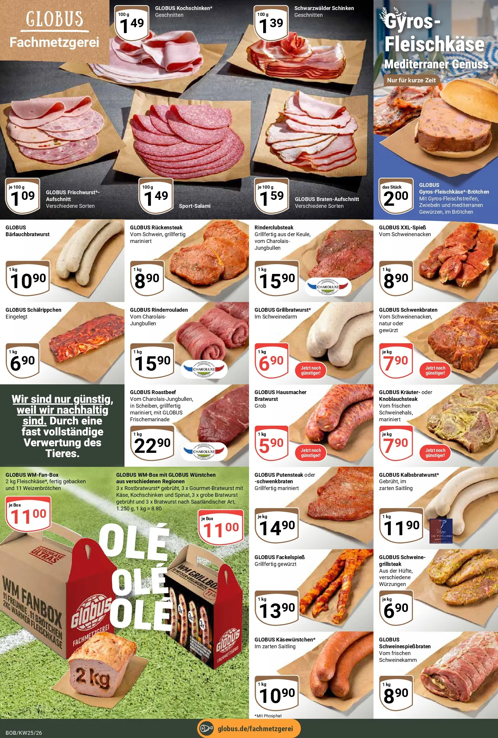Globus Prospekt Bobenheim-Roxheim (ab 15.06.2026) » Angebote online | Seite: 13 | Produkte: Rinderrouladen, Schweinenacken, Roastbeef, Zwiebeln