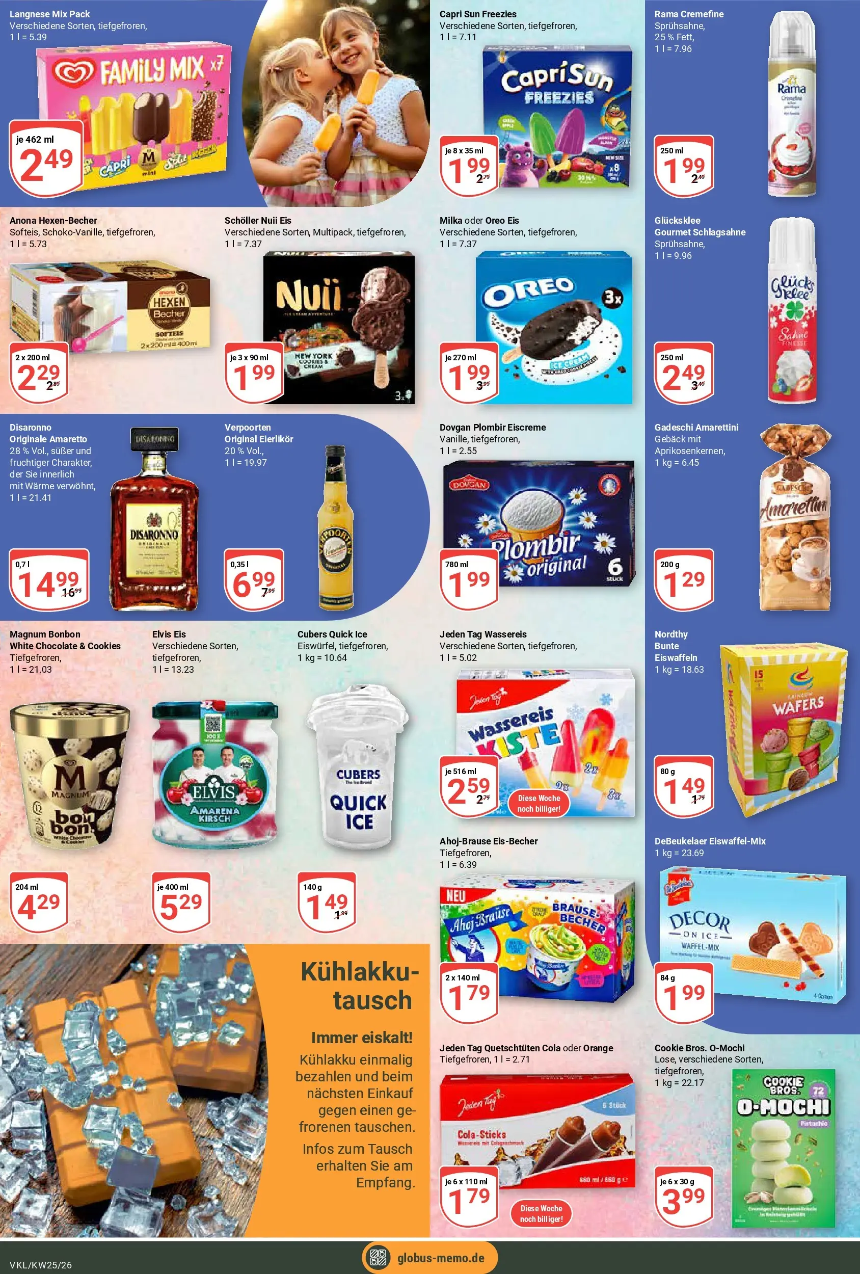 Globus Prospekt Völklingen (ab 15.06.2026) » Angebote online | Seite: 17 | Produkte: Nuii eis, Rama, Schlagsahne, Milka