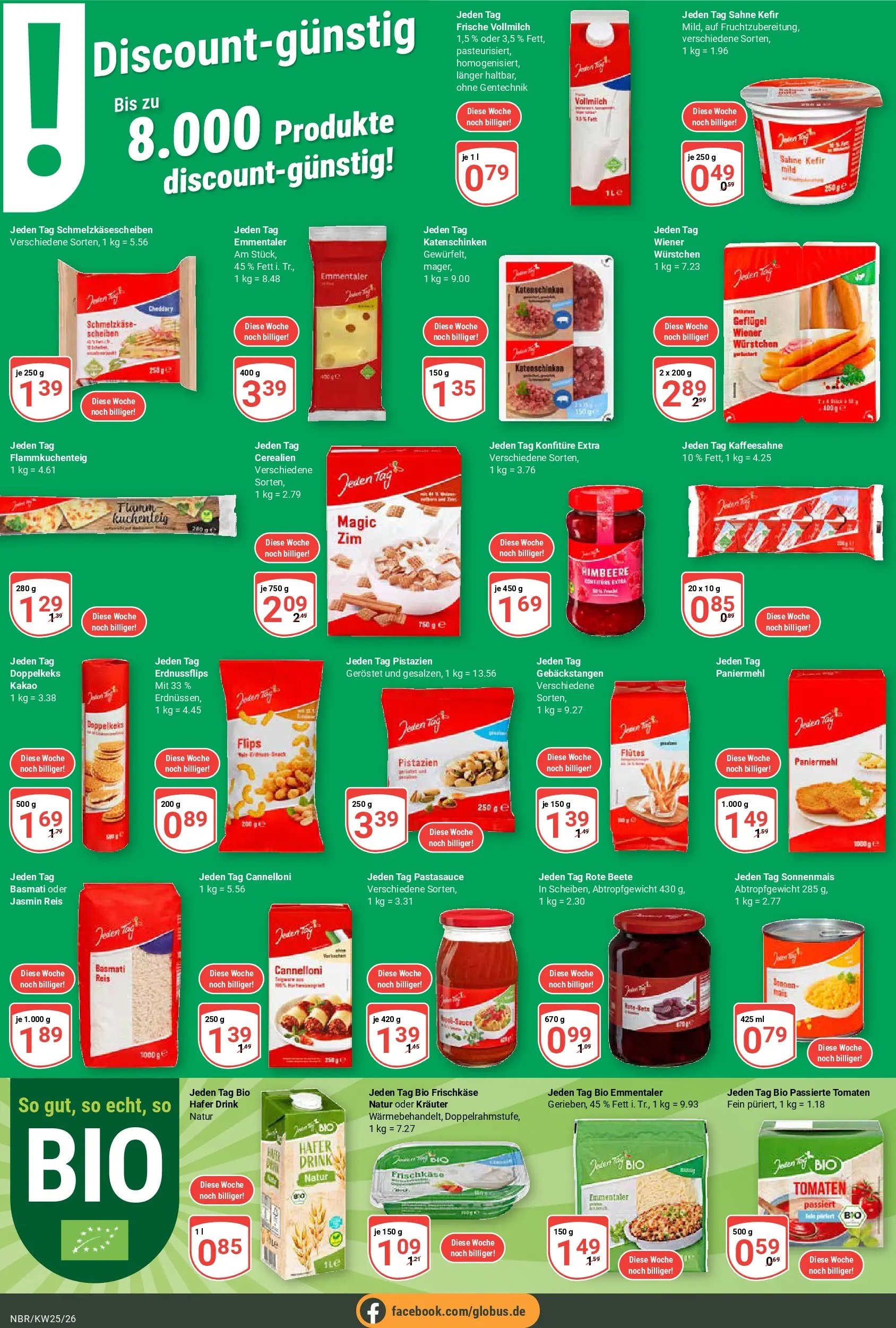 Globus Prospekt Neubrandenburg (ab 15.06.2026) » Angebote online | Seite: 16 | Produkte: Kefir, Reis, Sahne, Frischkase