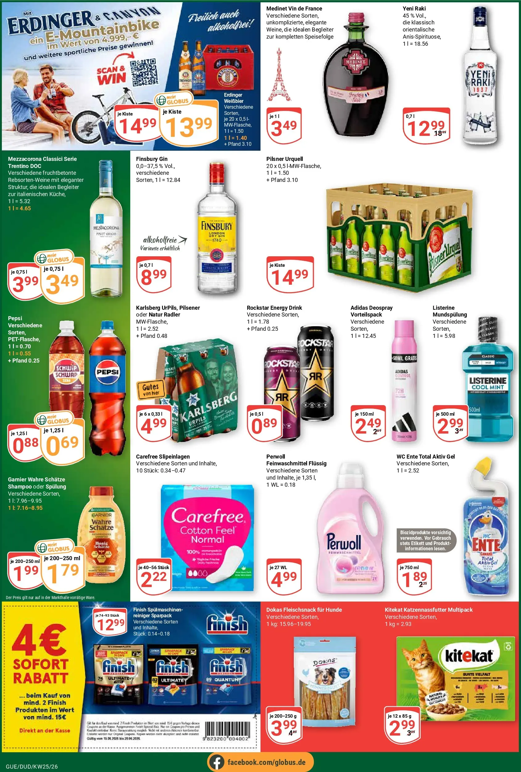 Globus Prospekt Saarbrücken-Dudweiler (ab 14.06.2026) » Angebote online | Seite: 9 | Produkte: Rockstar energy, Finish, Shampoo, Deospray